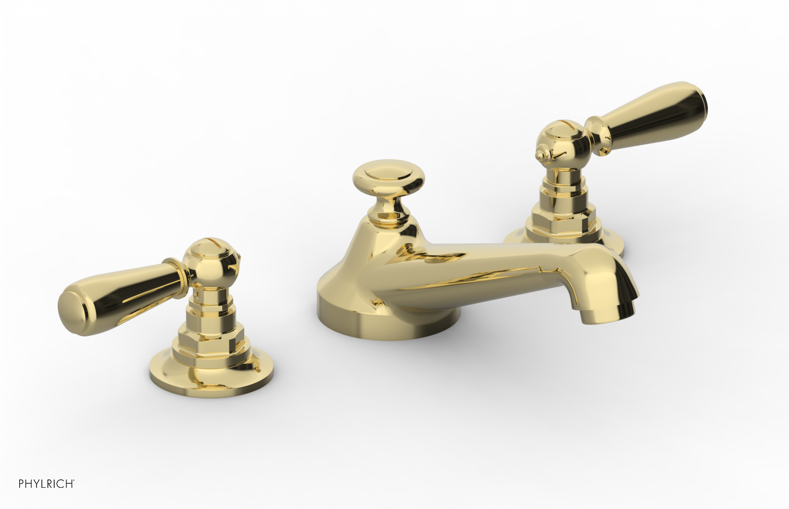 Phylrich Jamestown Low Spout Widespread Faucet with Lever Handle