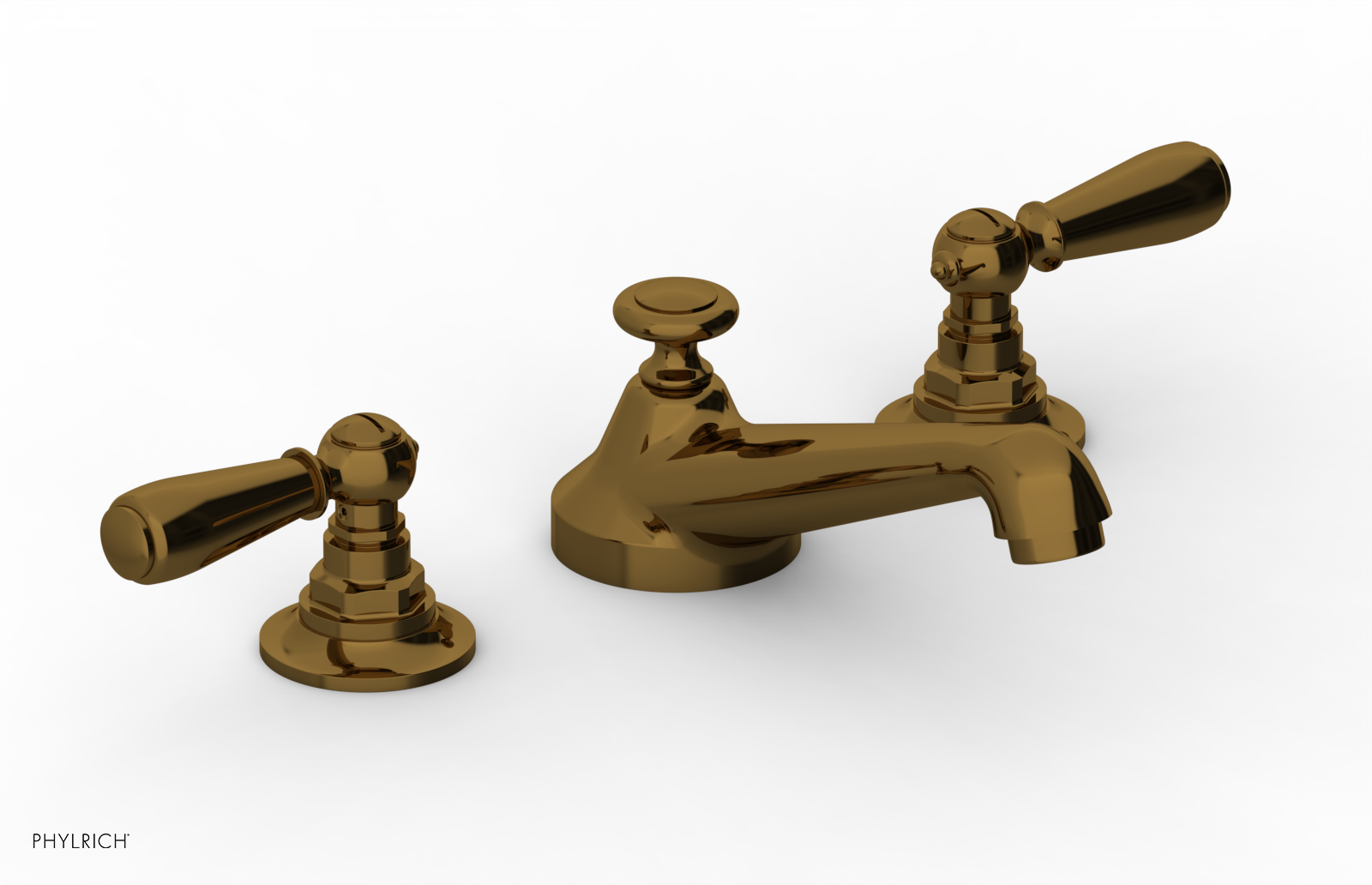 Phylrich Jamestown Low Spout Widespread Faucet with Lever Handle