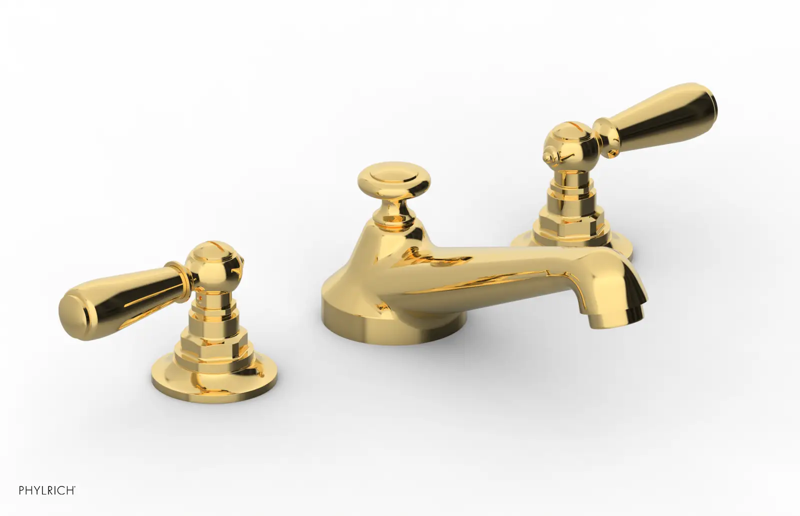 Phylrich Jamestown Low Spout Widespread Faucet with Lever Handle by Phylrich