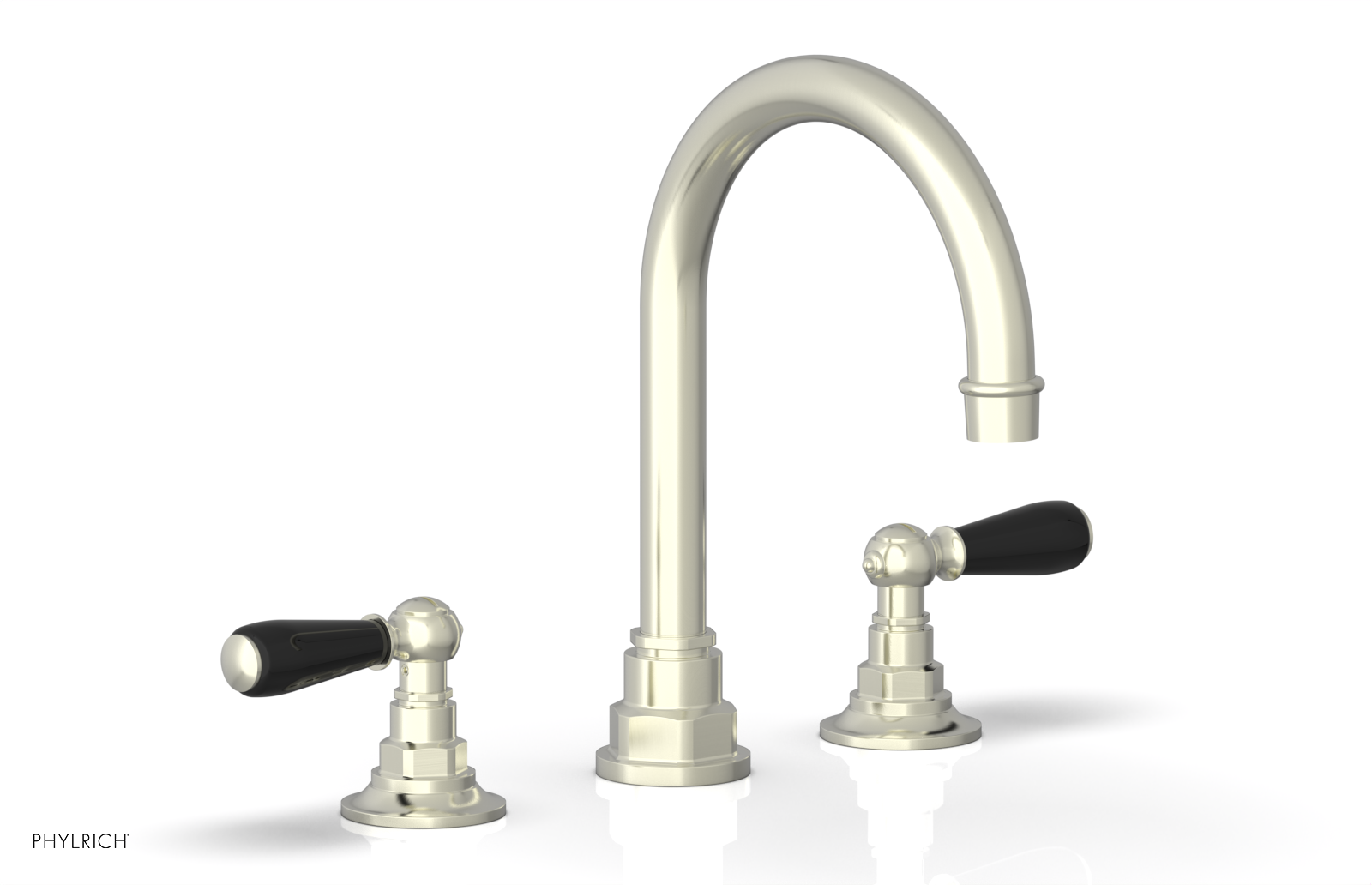 Phylrich Jamestown High Spout Widespread Faucet with Lever Handle