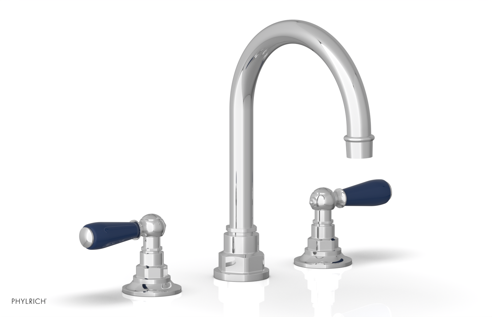 Phylrich Jamestown High Spout Widespread Faucet with Lever Handle