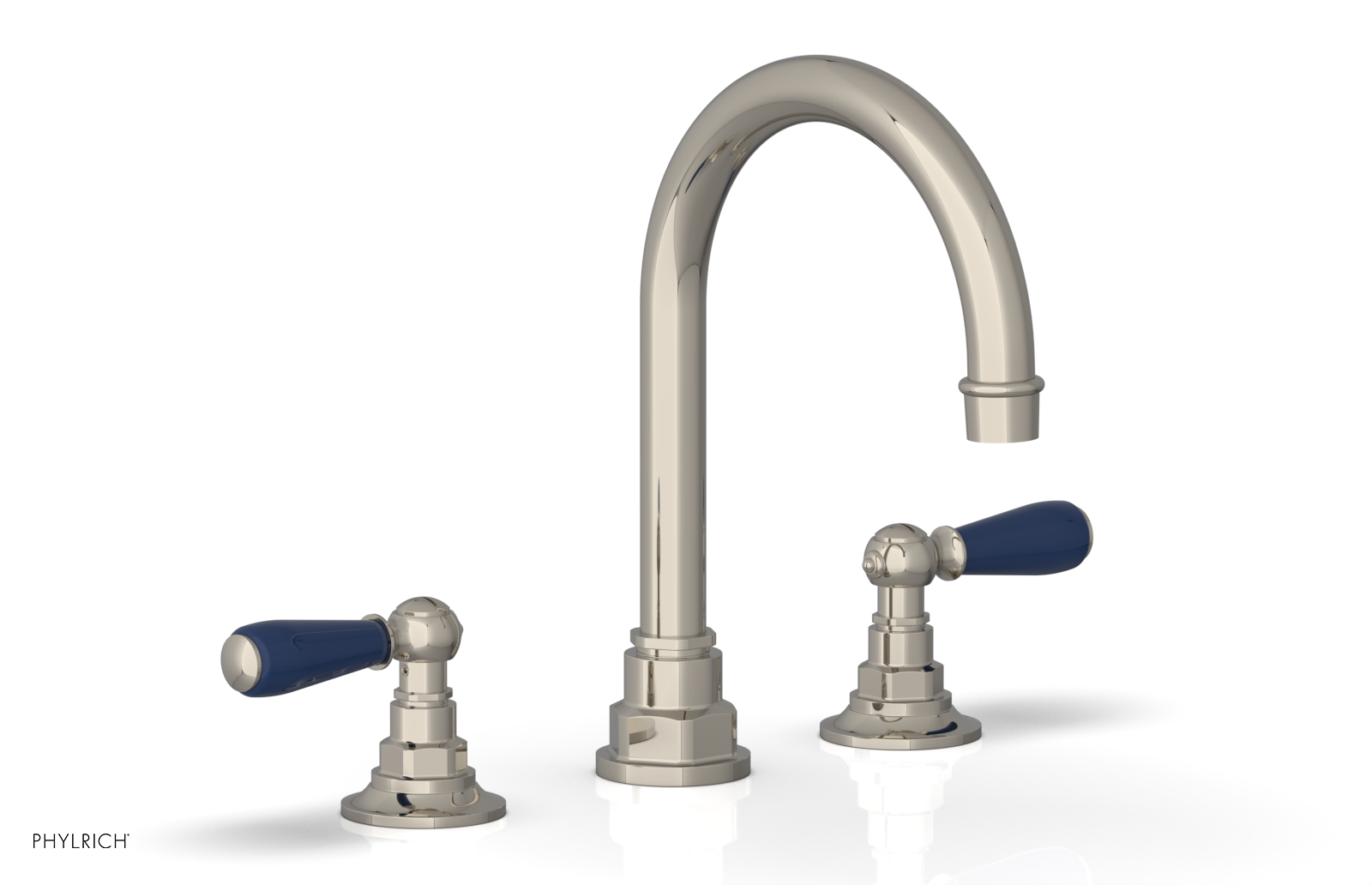 Phylrich Jamestown High Spout Widespread Faucet with Lever Handle
