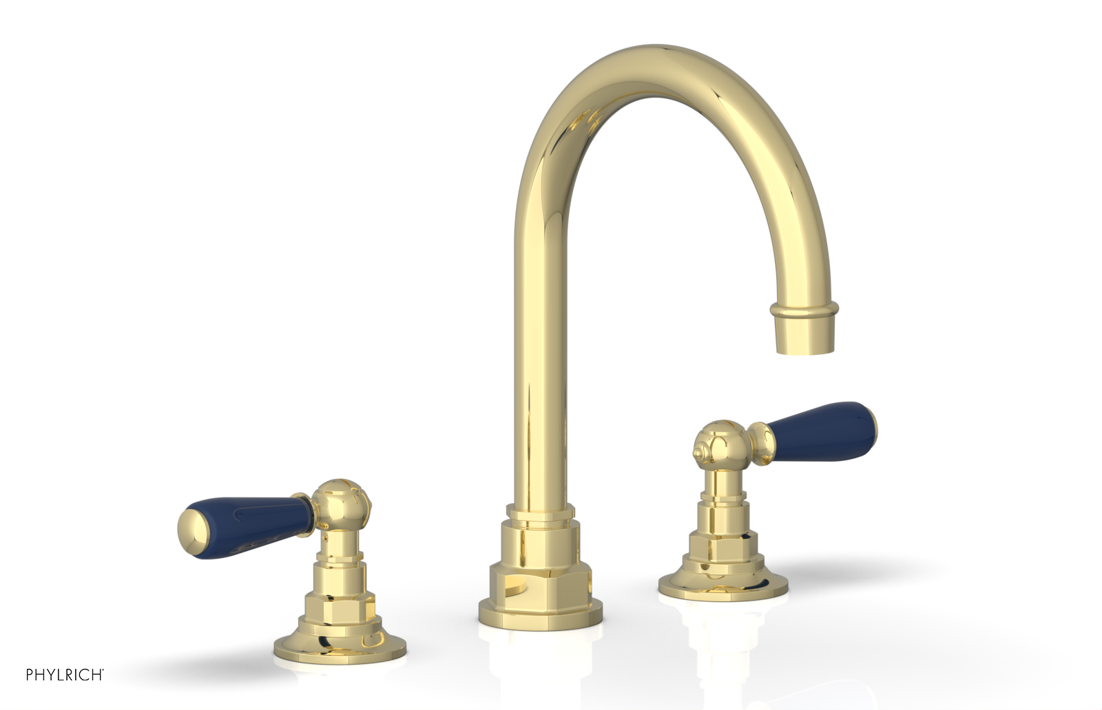 Phylrich Jamestown High Spout Widespread Faucet with Lever Handle