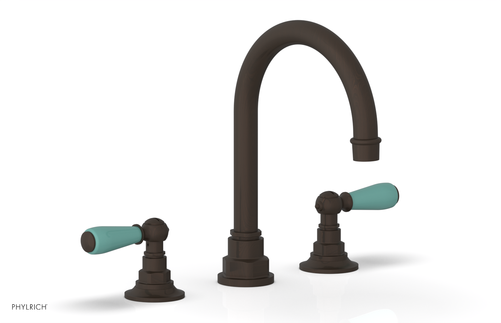 Phylrich Jamestown High Spout Widespread Faucet with Lever Handle