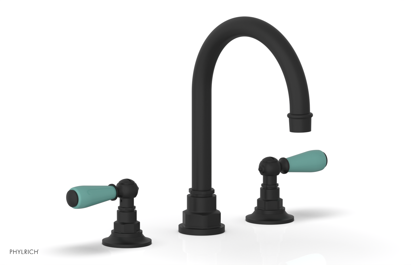 Phylrich Jamestown High Spout Widespread Faucet with Lever Handle