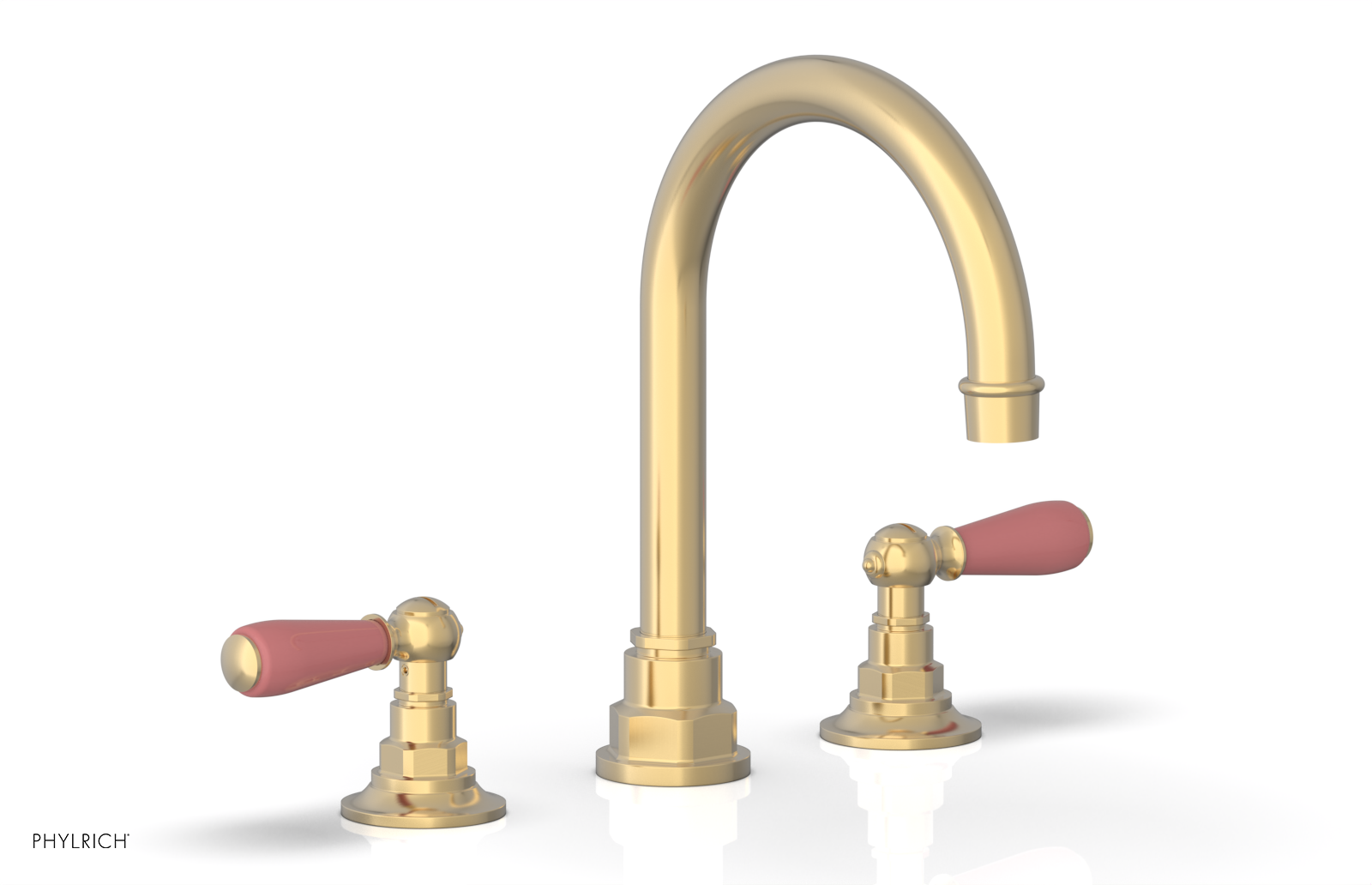 Phylrich Jamestown High Spout Widespread Faucet with Lever Handle