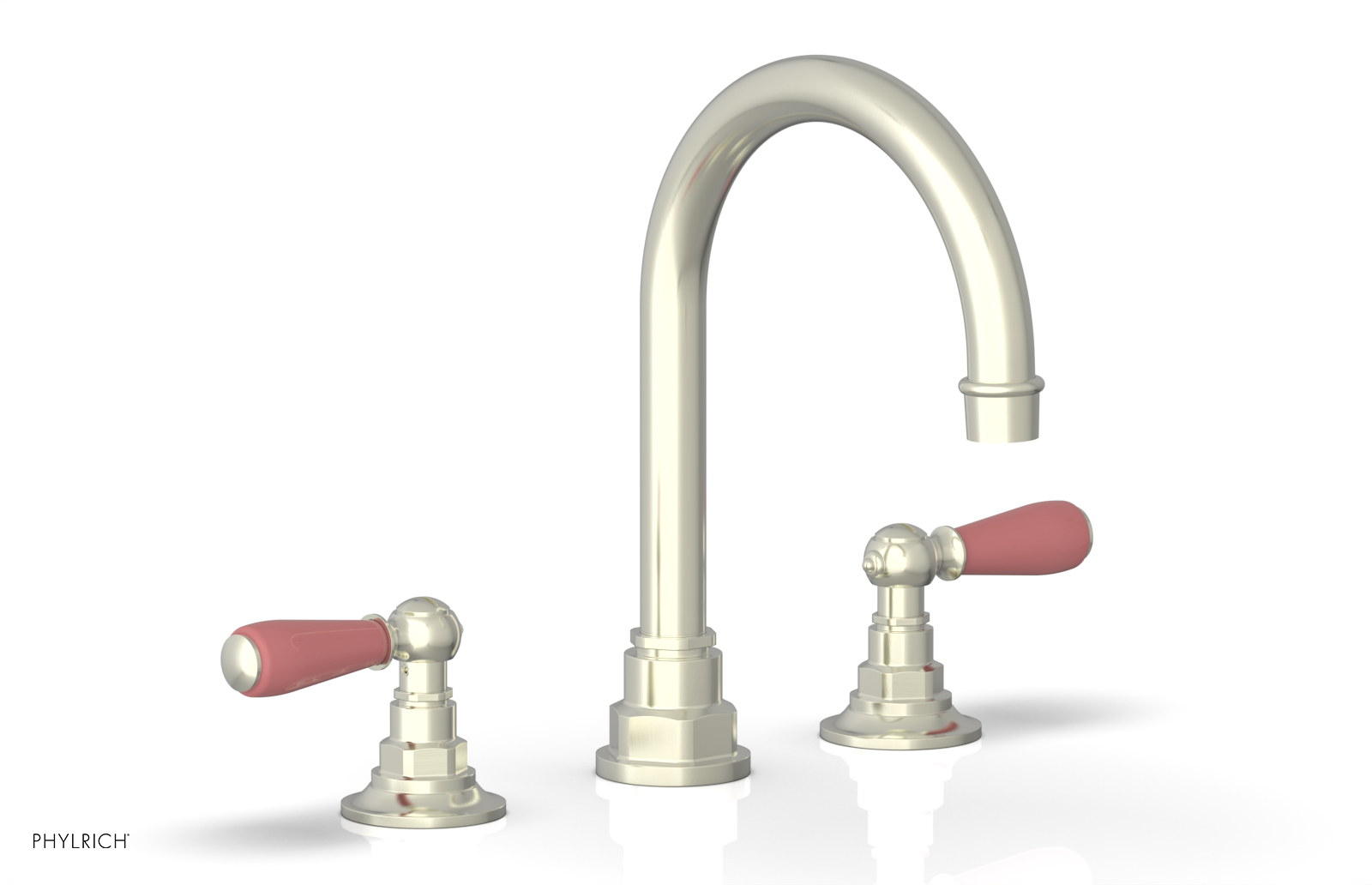 Phylrich Jamestown High Spout Widespread Faucet with Lever Handle
