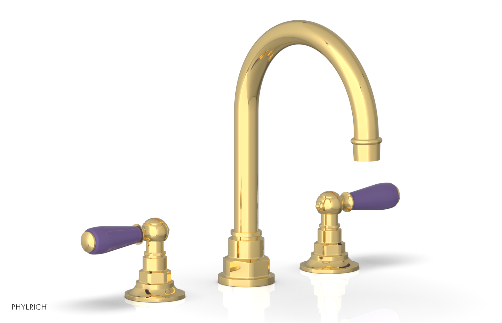 Phylrich Jamestown High Spout Widespread Faucet with Lever Handle