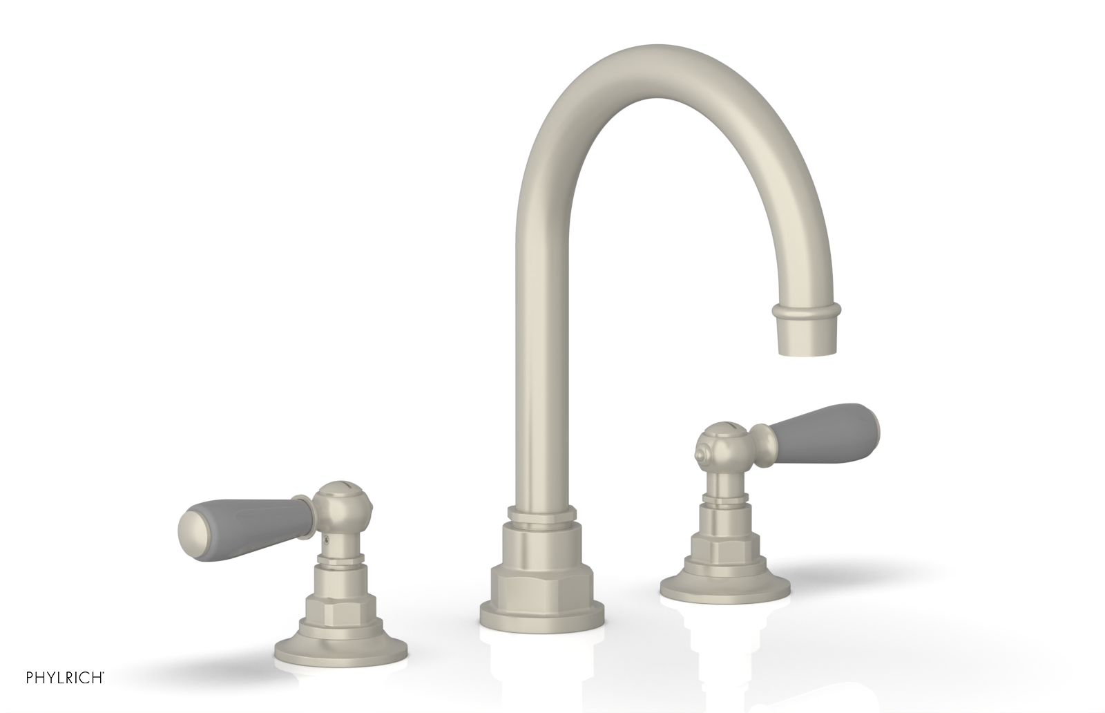 Phylrich Jamestown High Spout Widespread Faucet with Lever Handle