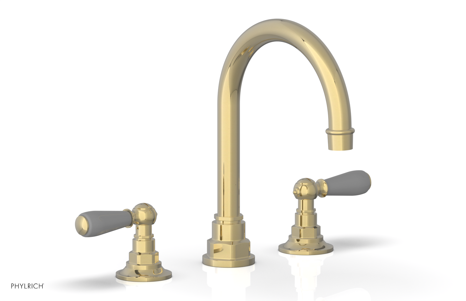 Phylrich Jamestown High Spout Widespread Faucet with Lever Handle