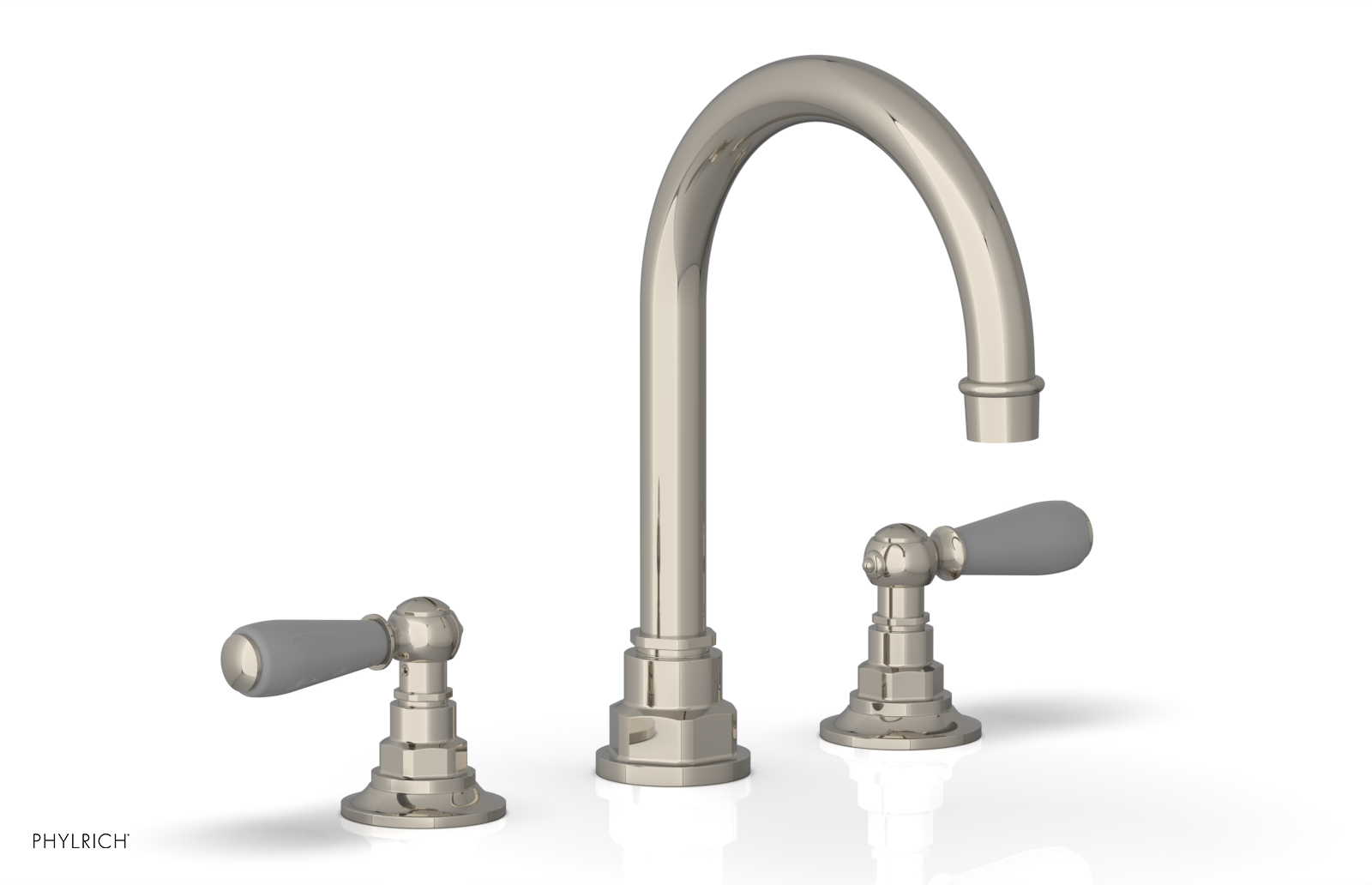 Phylrich Jamestown High Spout Widespread Faucet with Lever Handle
