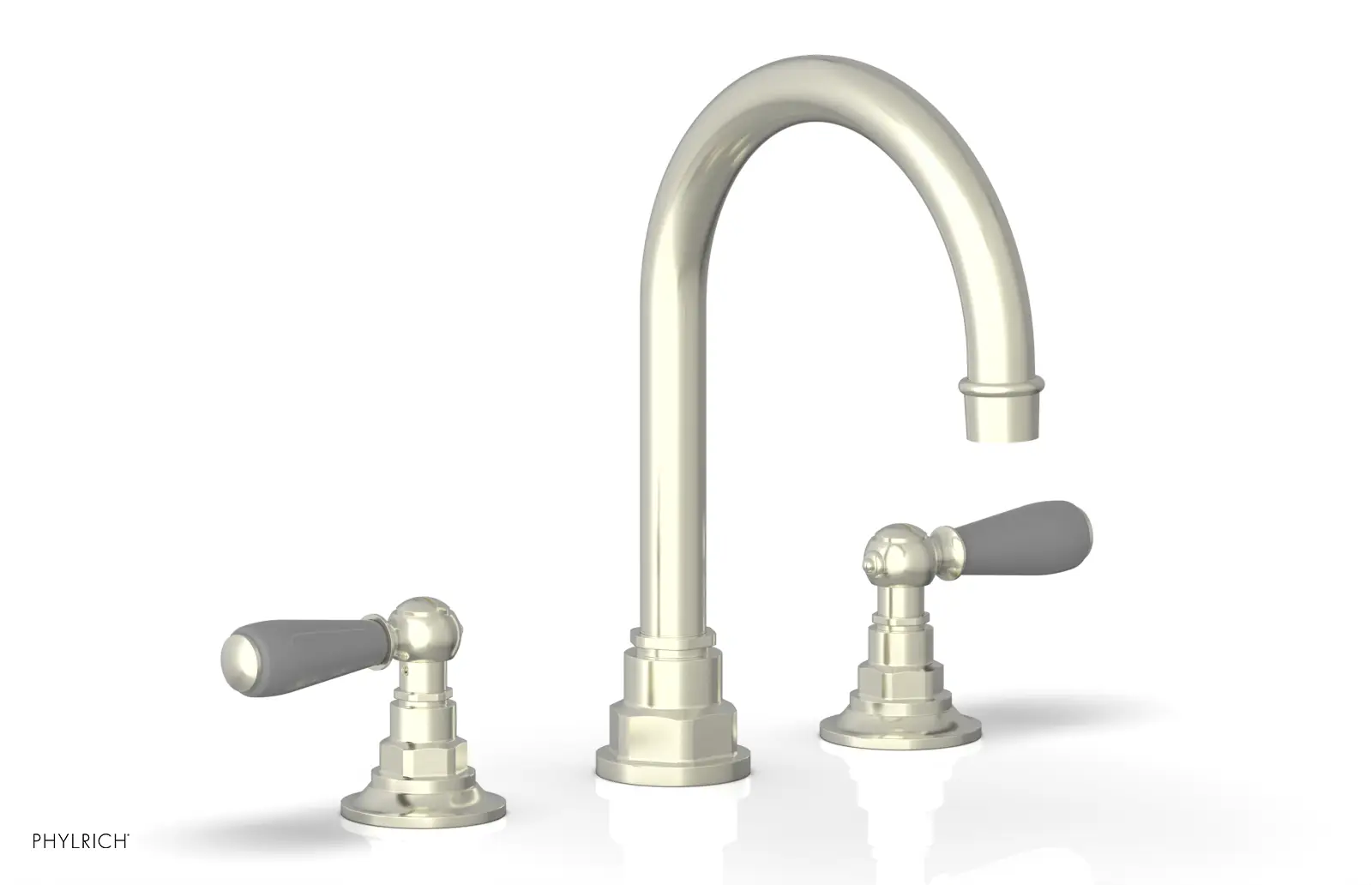 Phylrich Jamestown High Spout Widespread Faucet with Lever Handle by Phylrich