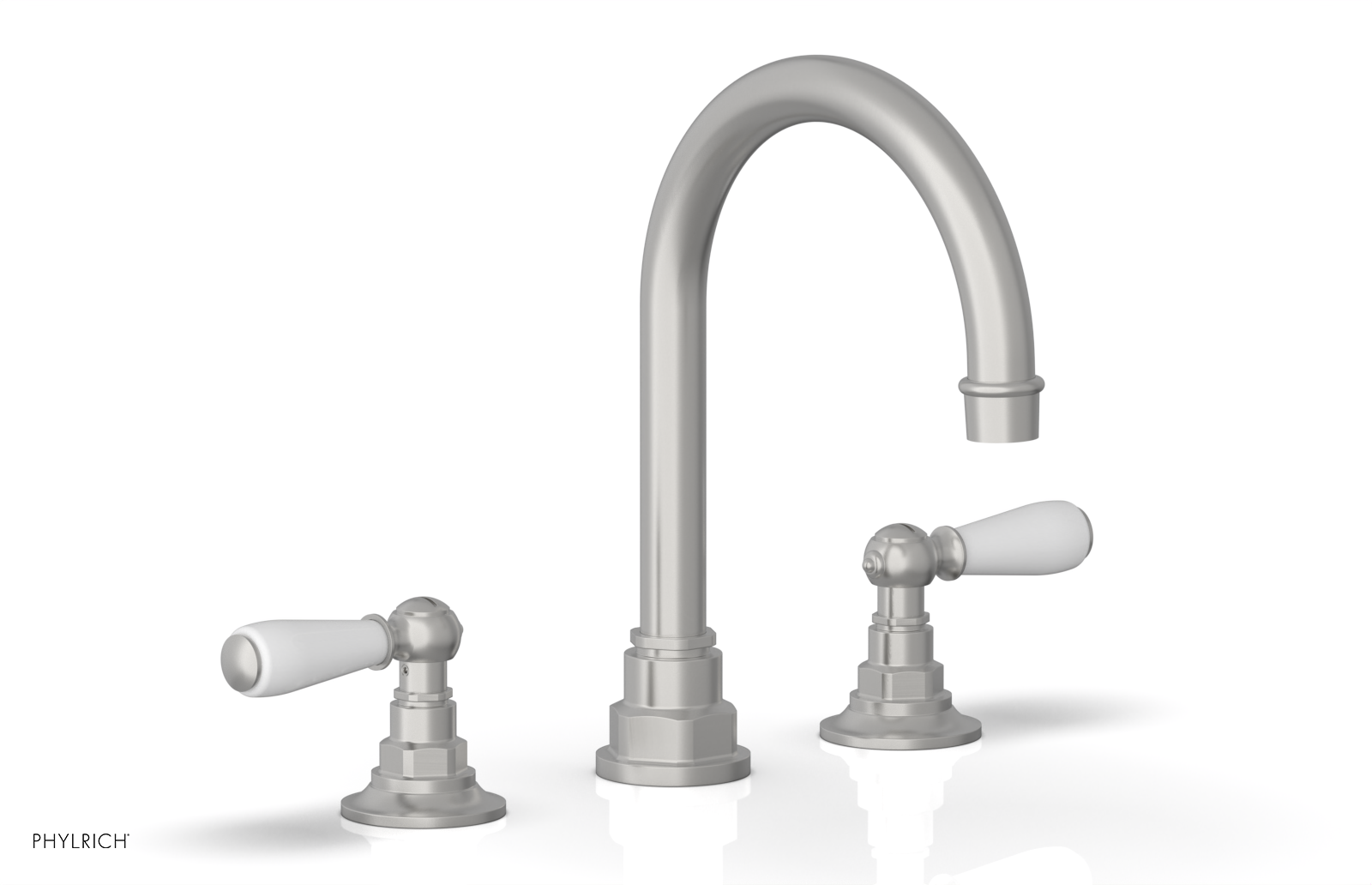 Phylrich Jamestown High Spout Widespread Faucet with Lever Handle