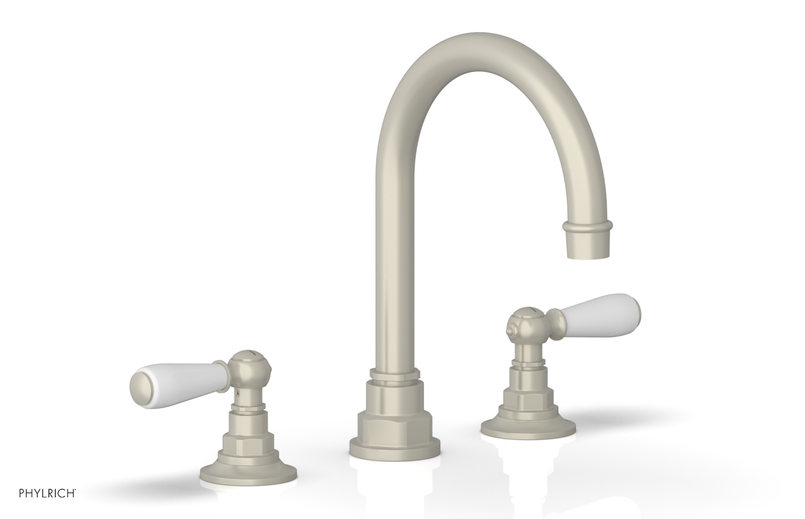 Phylrich Jamestown High Spout Widespread Faucet with Lever Handle