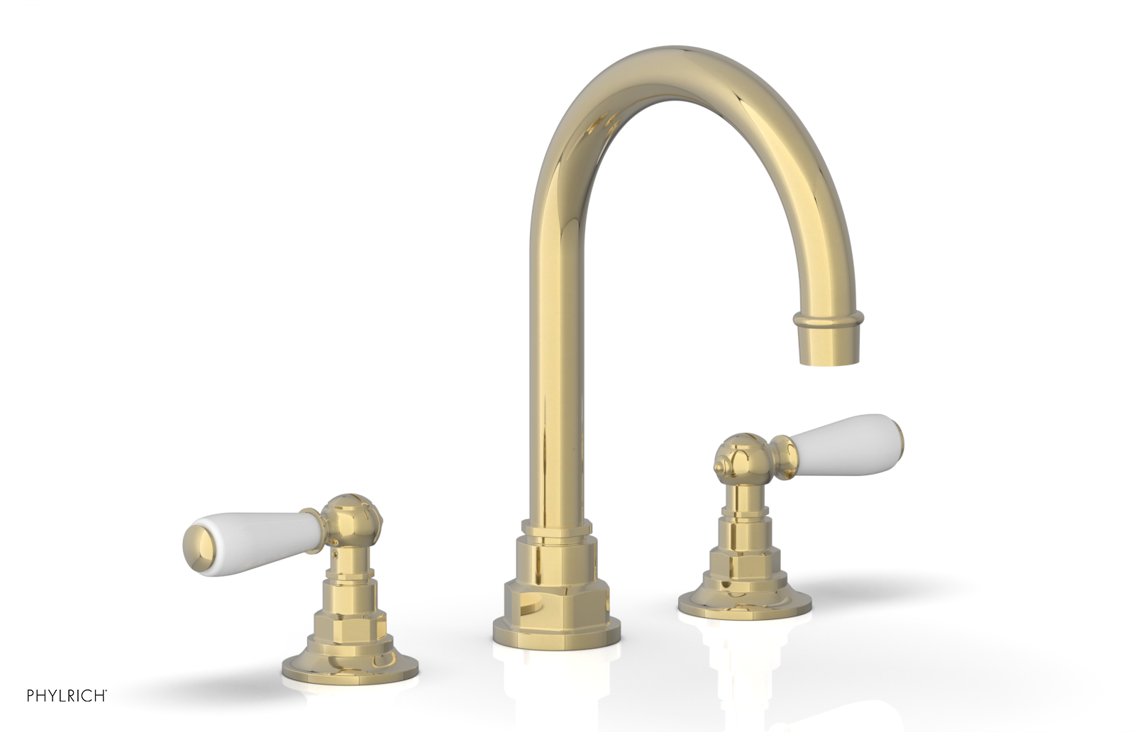 Phylrich Jamestown High Spout Widespread Faucet with Lever Handle