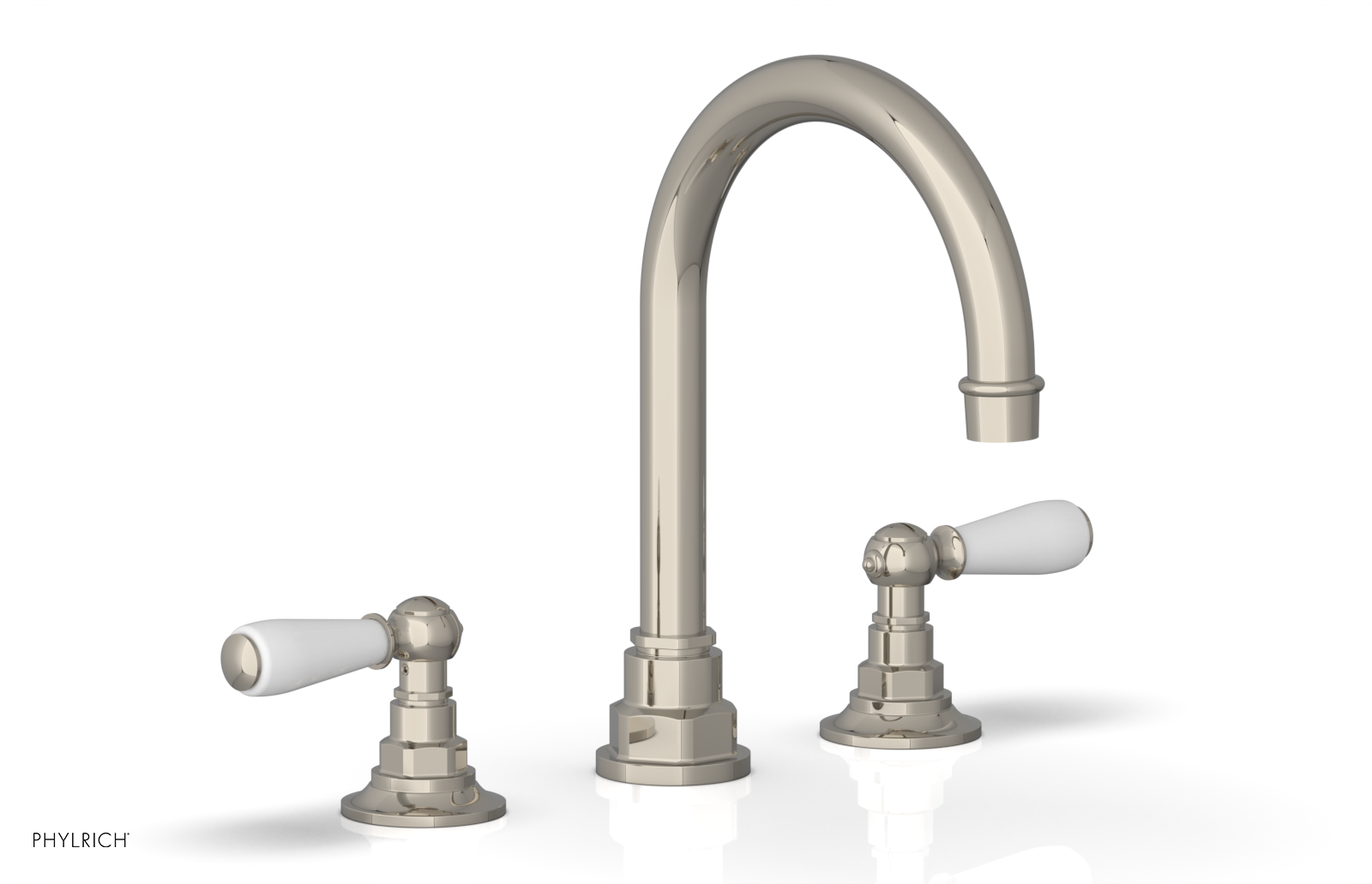 Phylrich Jamestown High Spout Widespread Faucet with Lever Handle