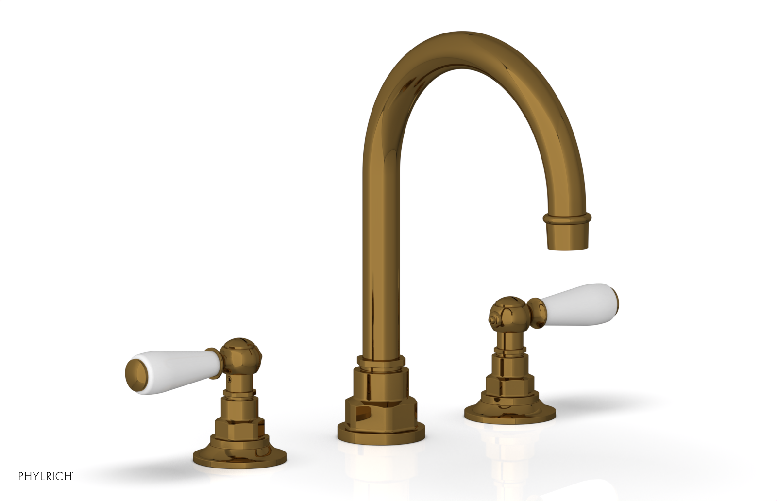 Phylrich Jamestown High Spout Widespread Faucet with Lever Handle