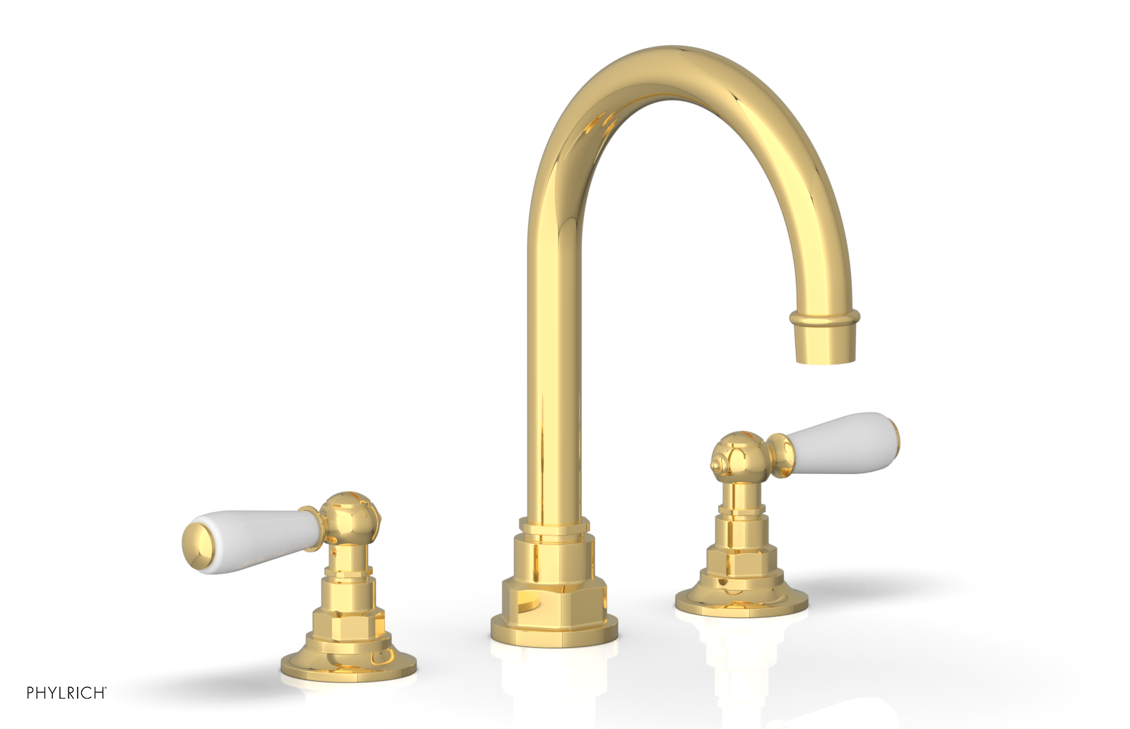 Phylrich Jamestown High Spout Widespread Faucet with Lever Handle