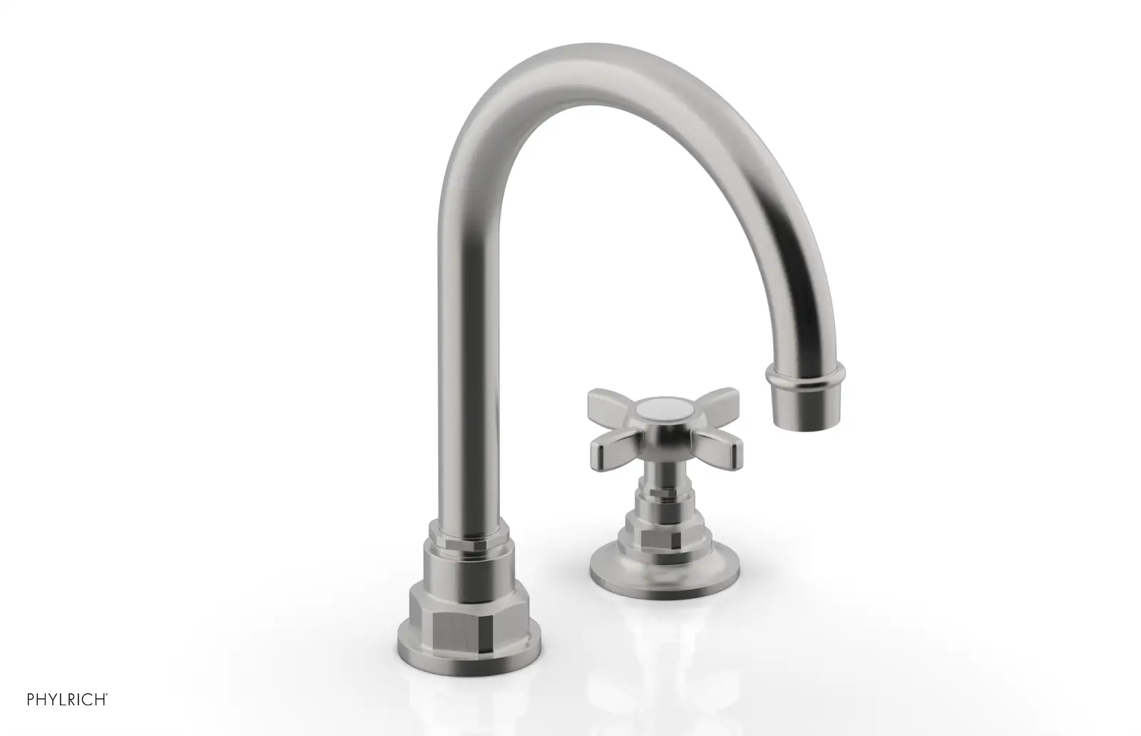 Phylrich Jamestown High Spout Single Handle Faucet with Cross Handle by Phylrich