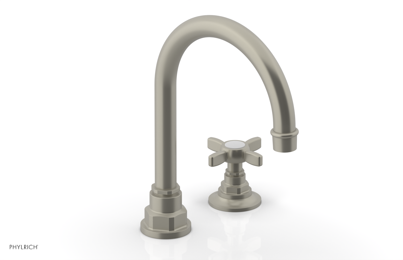 Phylrich Jamestown High Spout Single Handle Faucet with Cross Handle