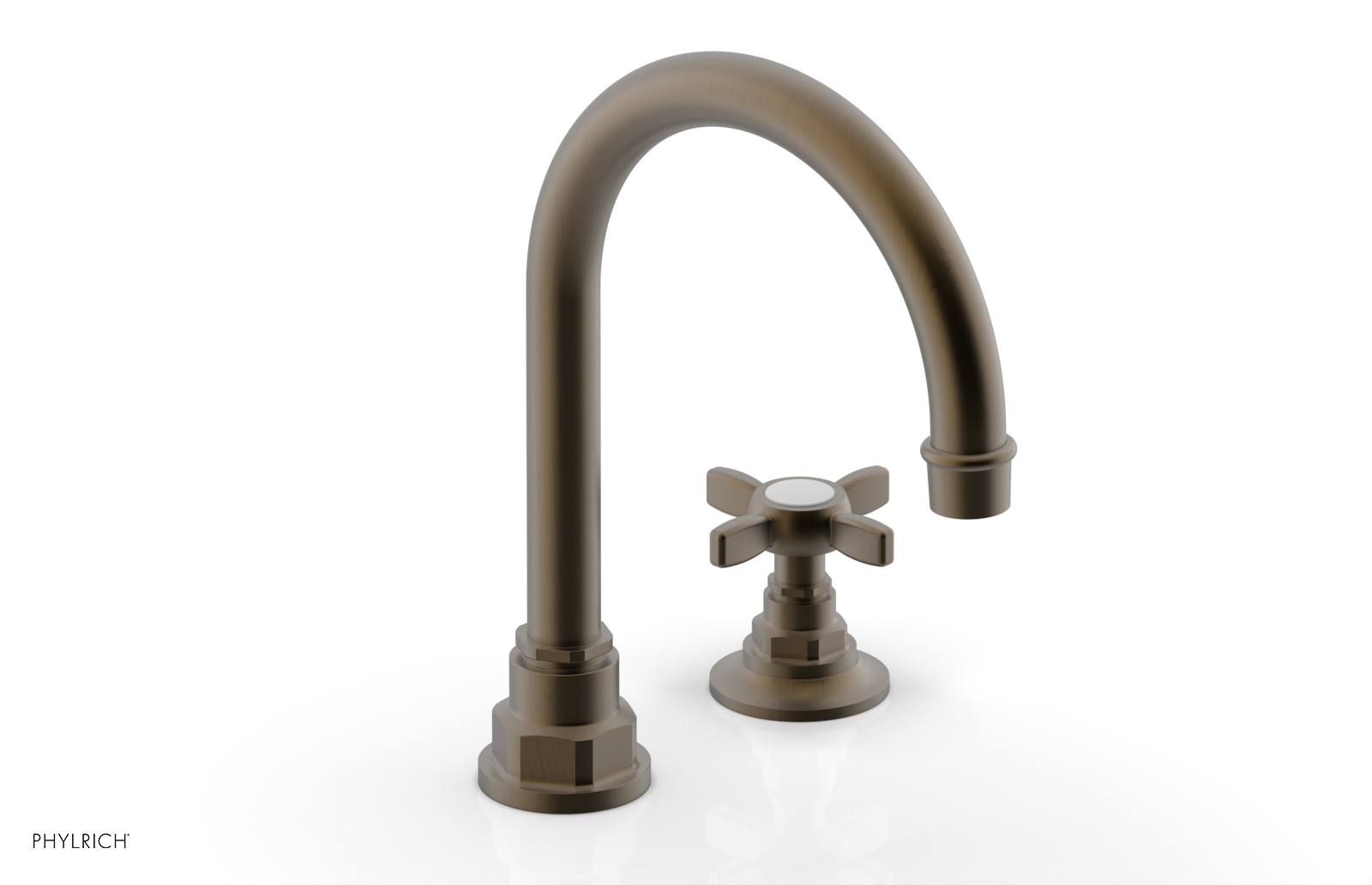 Phylrich Jamestown High Spout Single Handle Faucet with Cross Handle