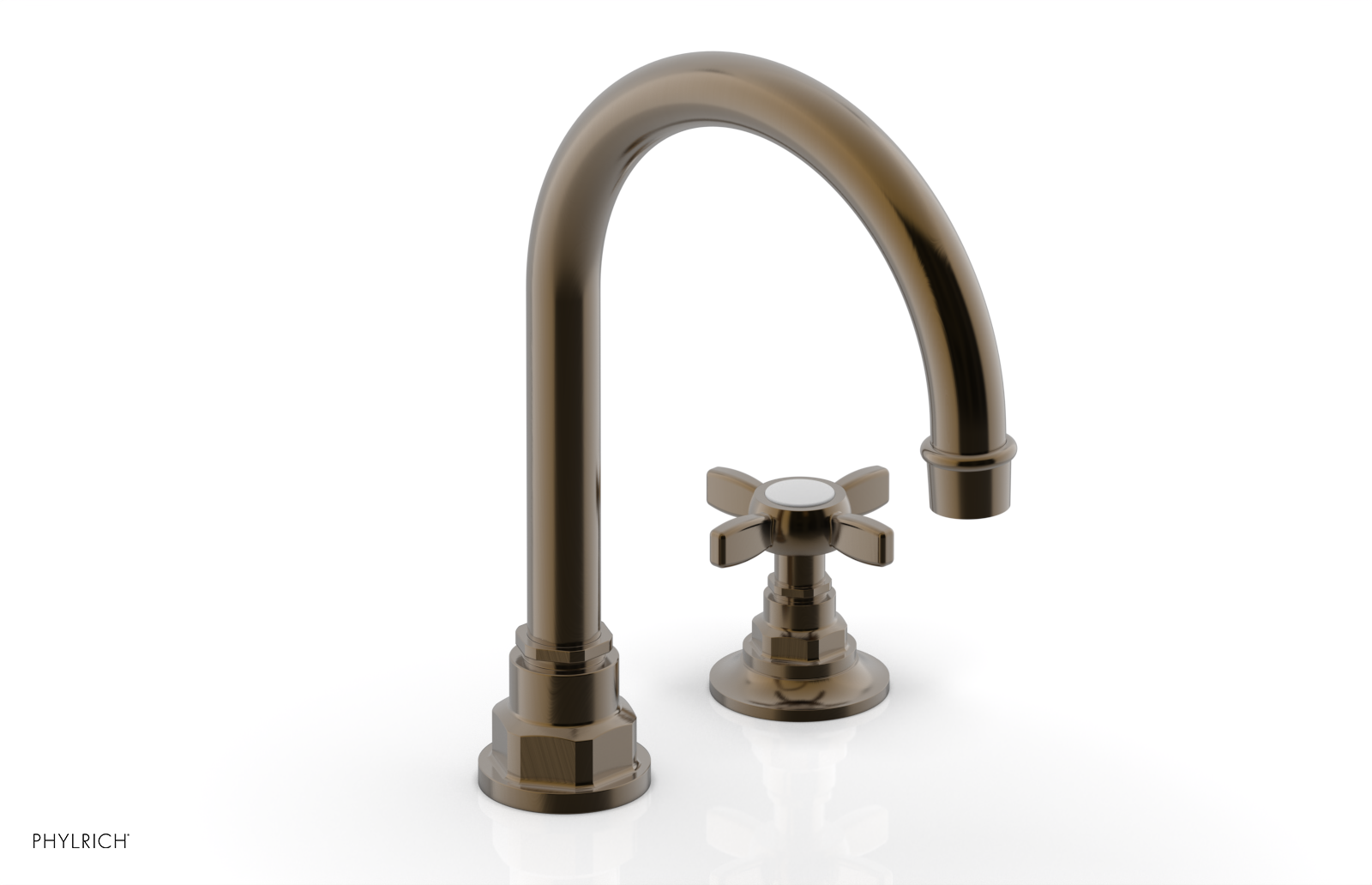 Phylrich Jamestown High Spout Single Handle Faucet with Cross Handle
