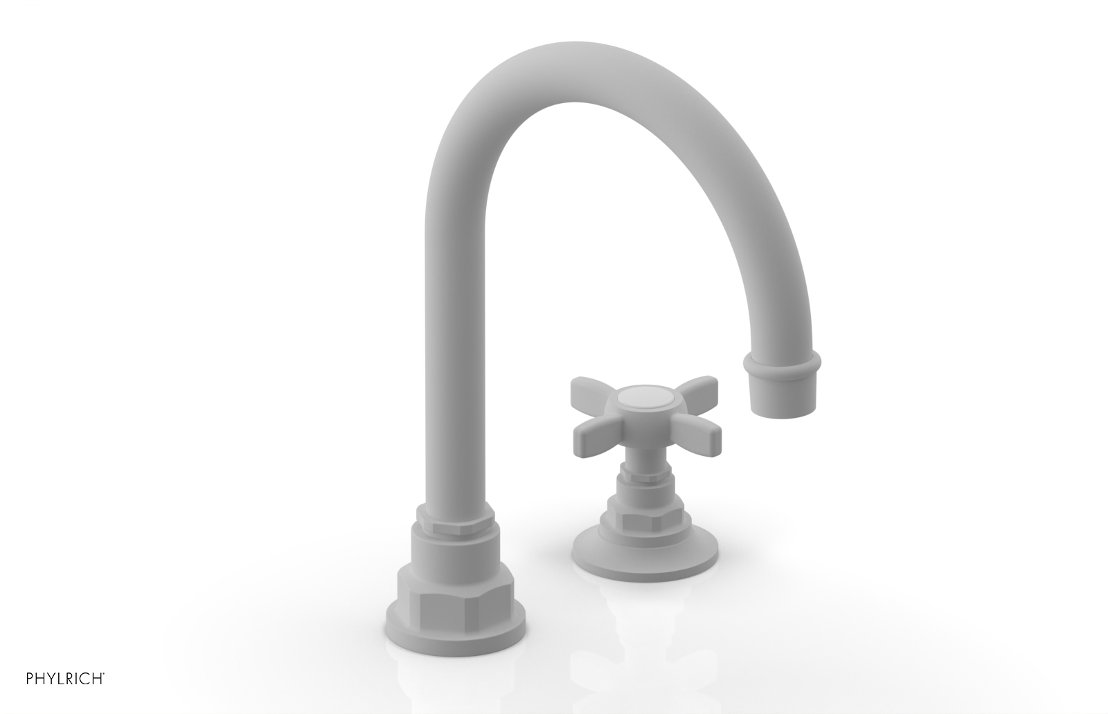 Phylrich Jamestown High Spout Single Handle Faucet with Cross Handle by Phylrich