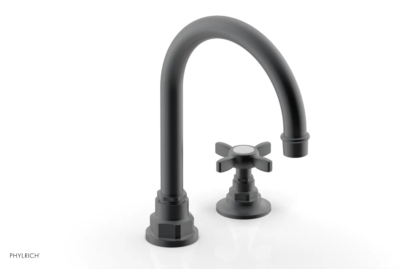 Phylrich Jamestown High Spout Single Handle Faucet with Cross Handle by Phylrich