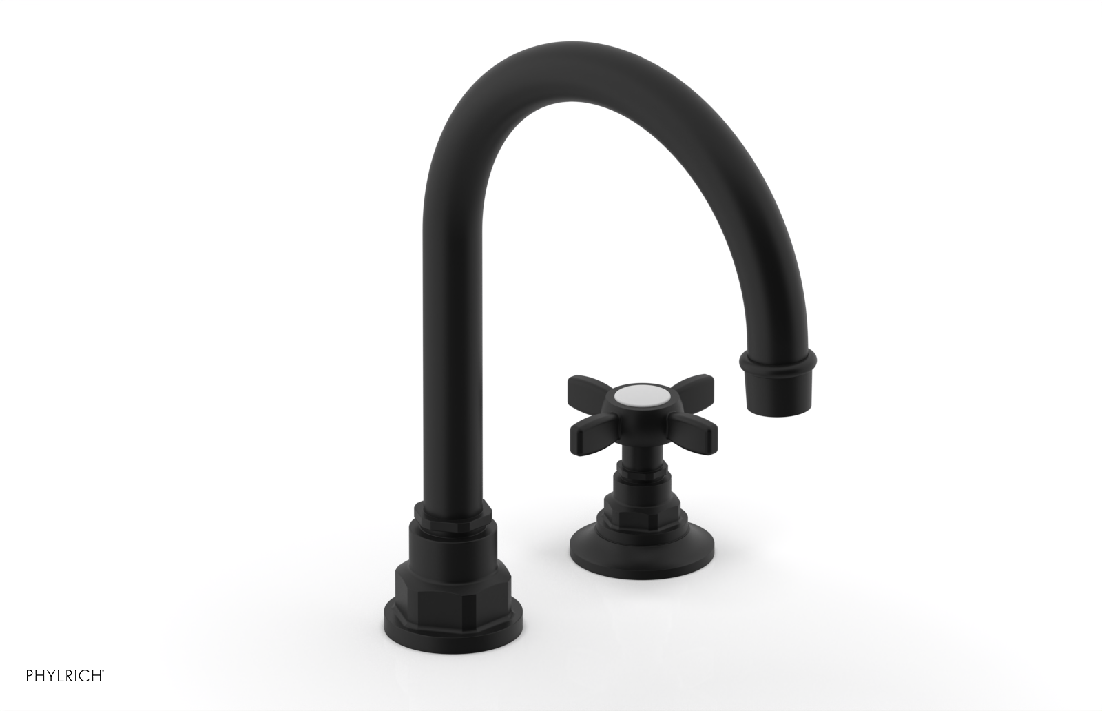 Phylrich Jamestown High Spout Single Handle Faucet with Cross Handle