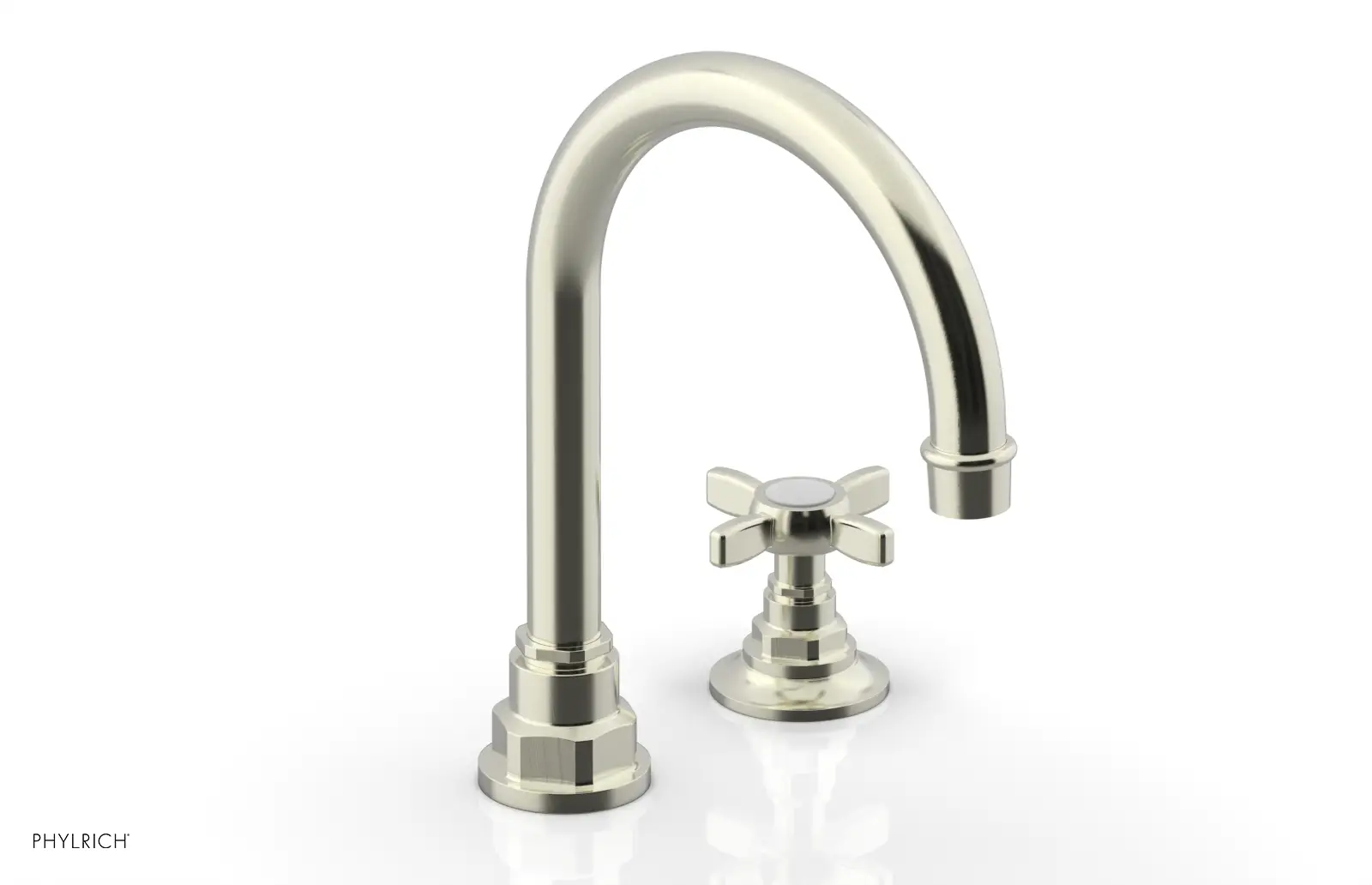 Phylrich Jamestown High Spout Single Handle Faucet with Cross Handle by Phylrich