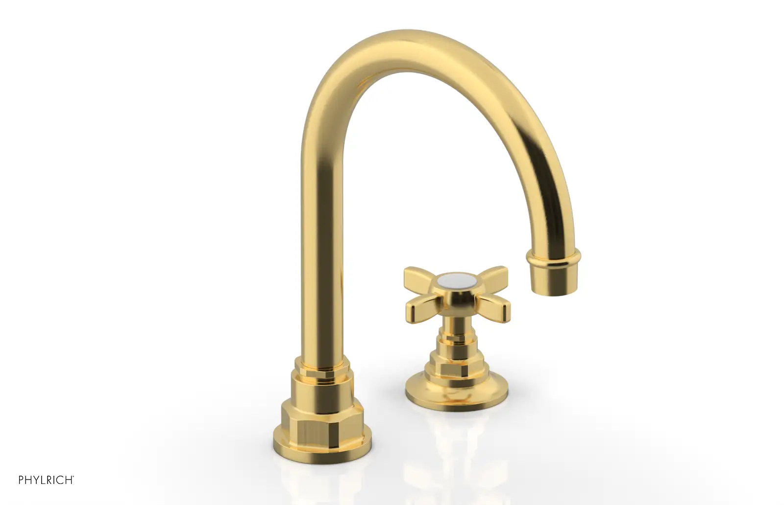 Phylrich Jamestown High Spout Single Handle Faucet with Cross Handle by Phylrich