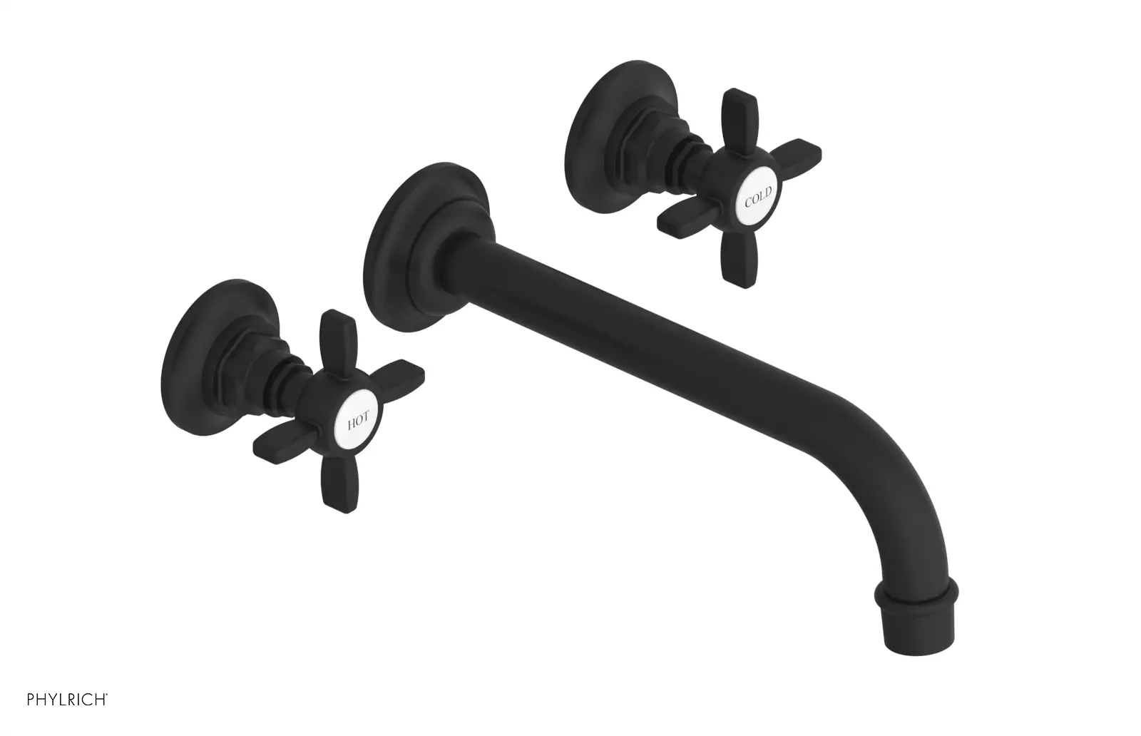 Phylrich Jamestown 10" Spout Wall Tub Set with Cross Handle by Phylrich