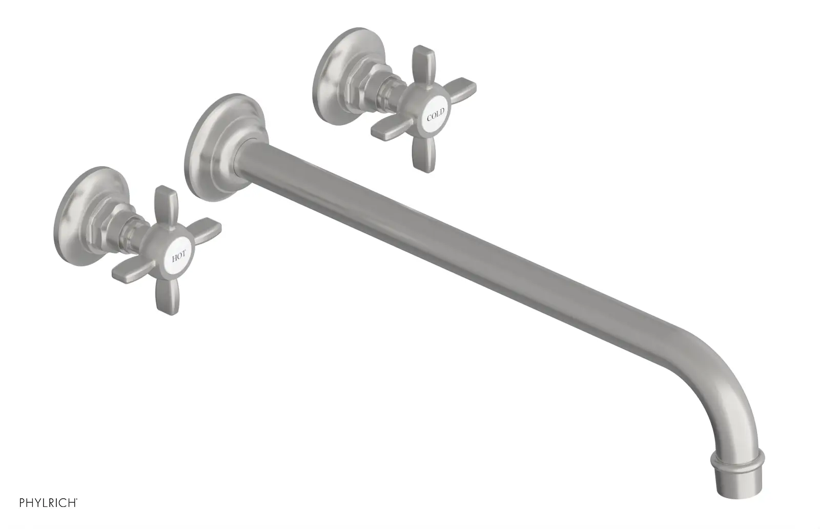 Phylrich Jamestown 14" Spout Wall Tub Set with Cross Handle by Phylrich
