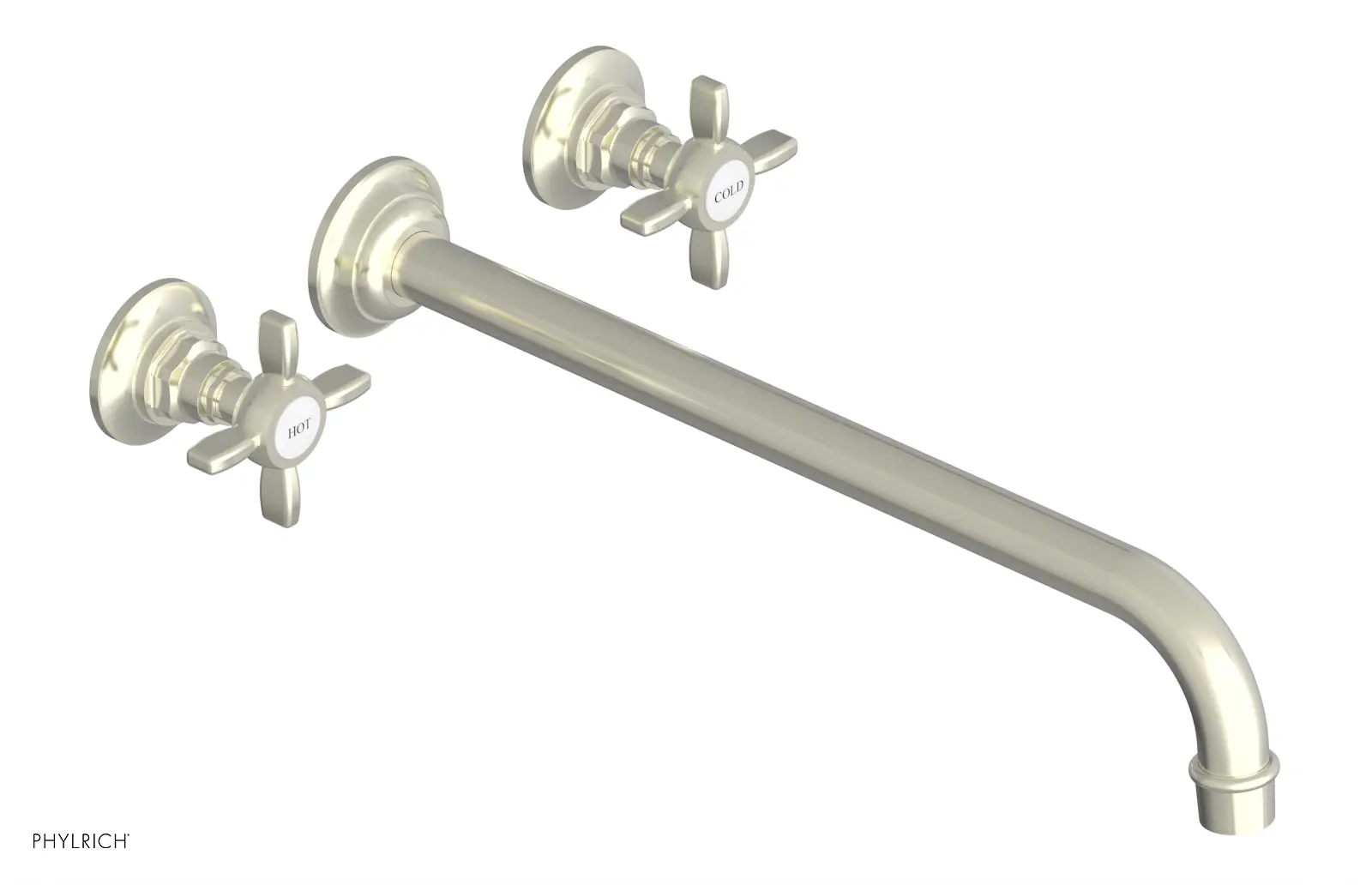 Phylrich Jamestown 14" Spout Wall Tub Set with Cross Handle by Phylrich