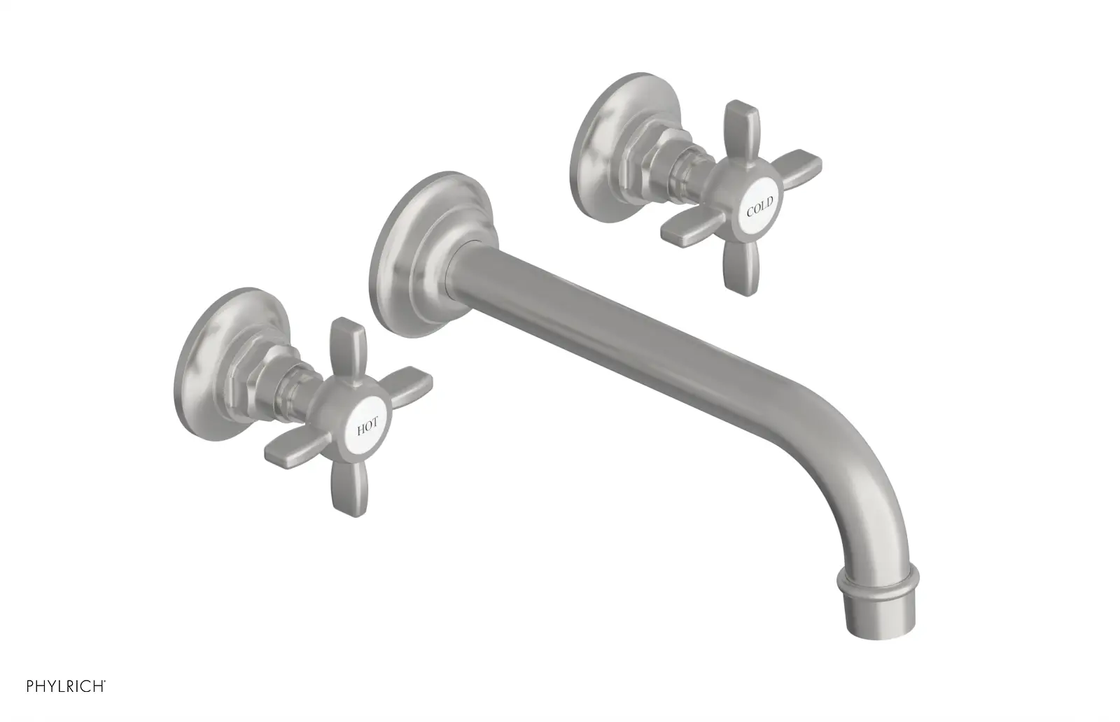 Phylrich Jamestown Wall Lavatory Set with Cross Handle by Phylrich