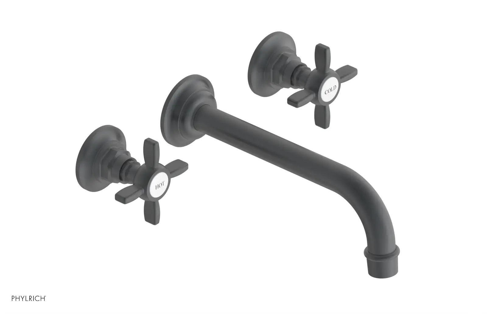 Phylrich Jamestown Wall Lavatory Set with Cross Handle by Phylrich