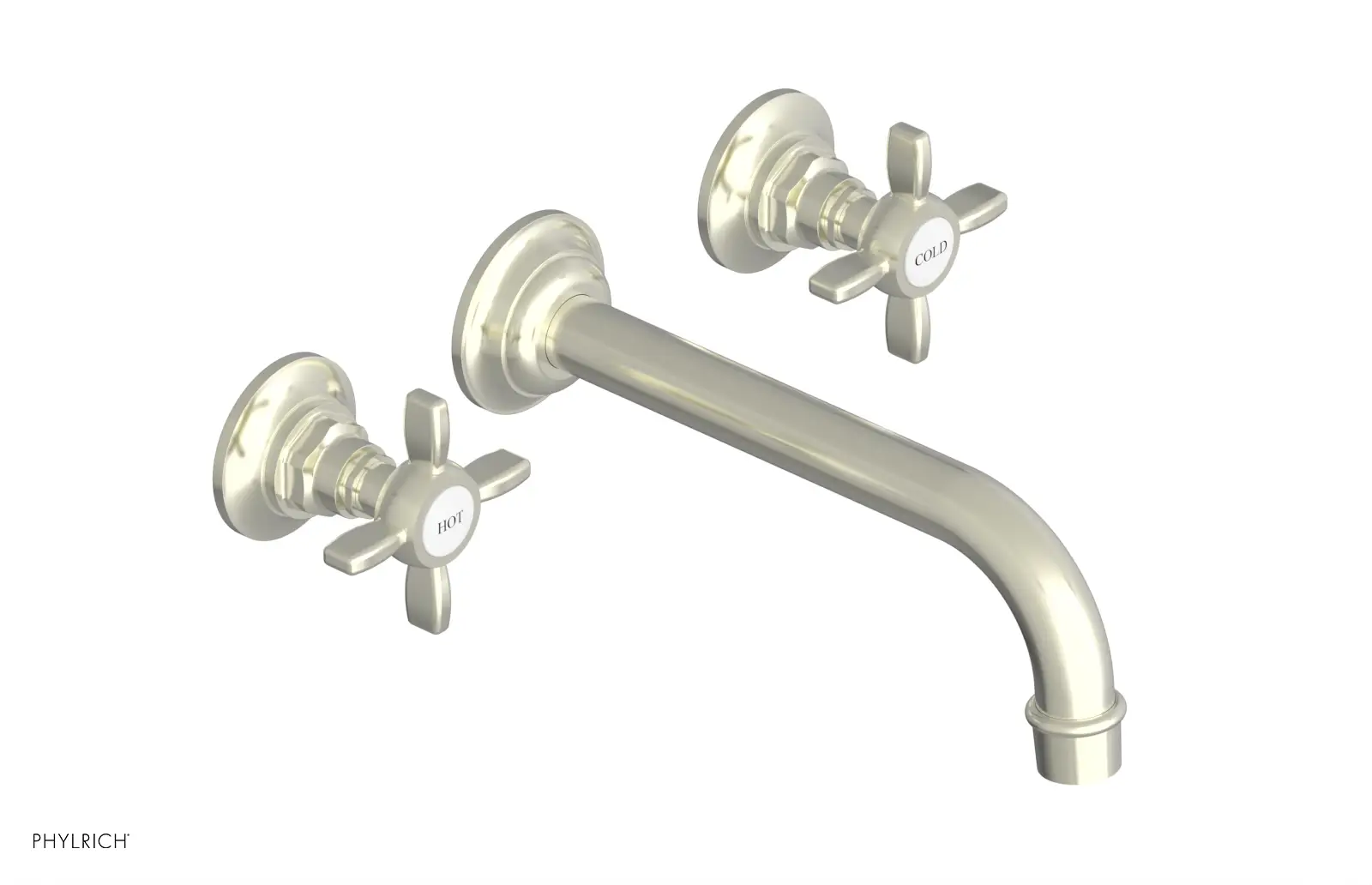 Phylrich Jamestown Wall Lavatory Set with Cross Handle by Phylrich