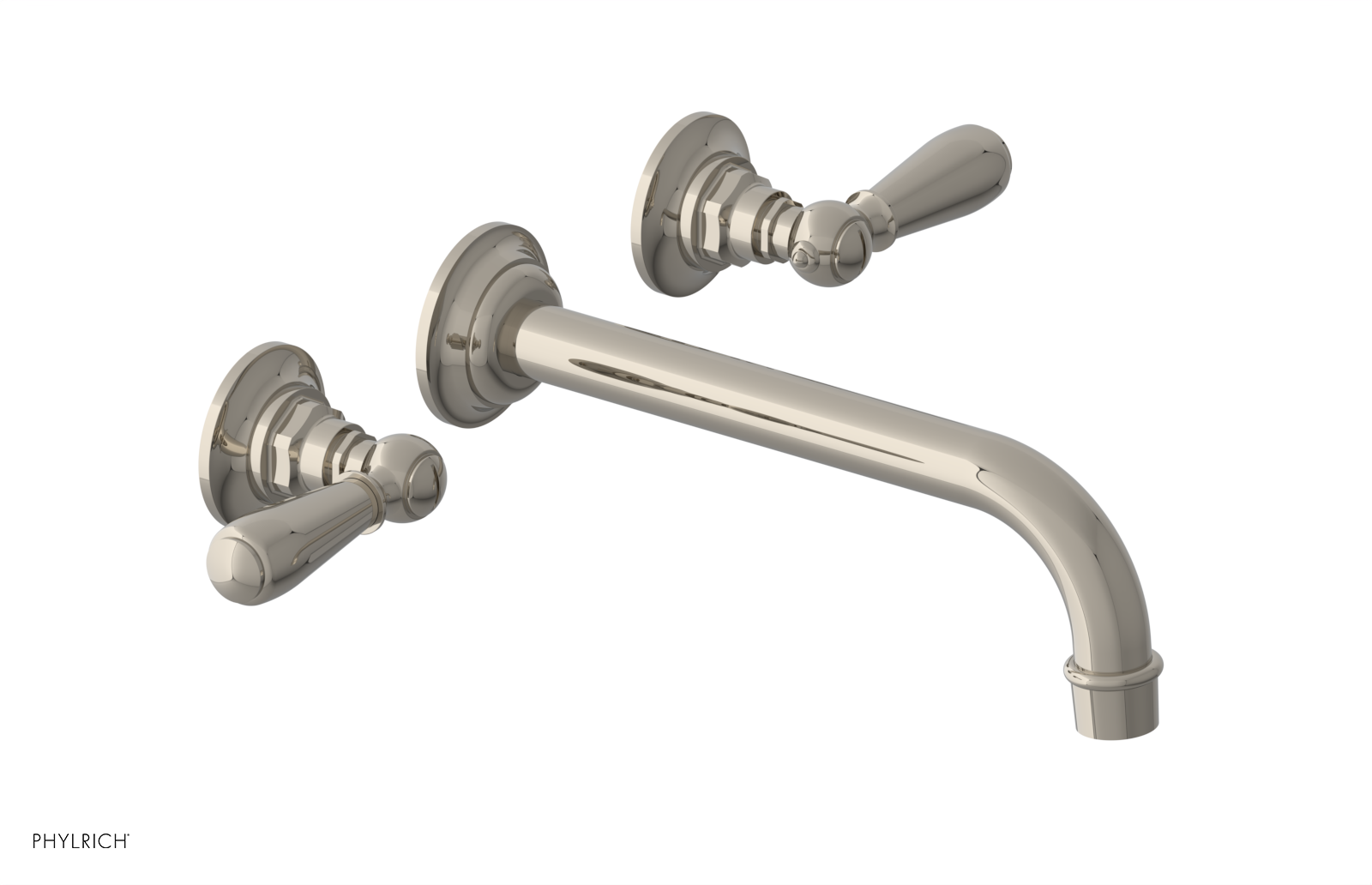 Phylrich Jamestown 10" Spout Wall Lavatory Set with Lever Handle by Phylrich