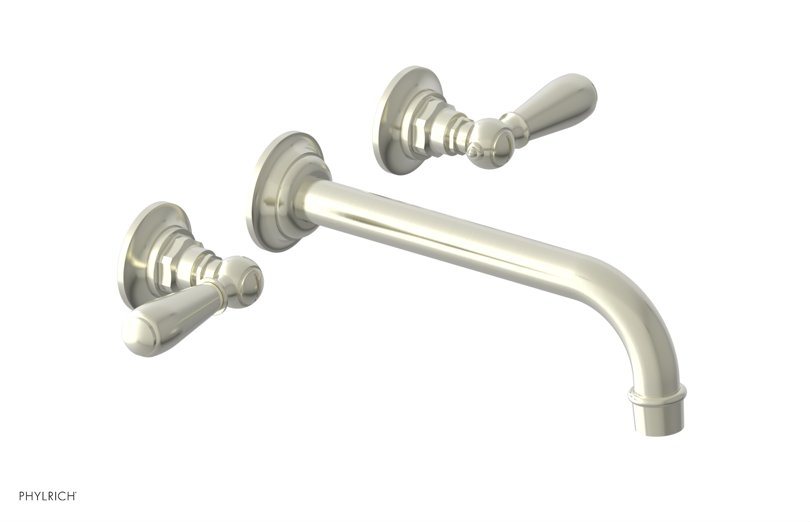Phylrich Jamestown 10" Spout Wall Lavatory Set with Lever Handle by Phylrich