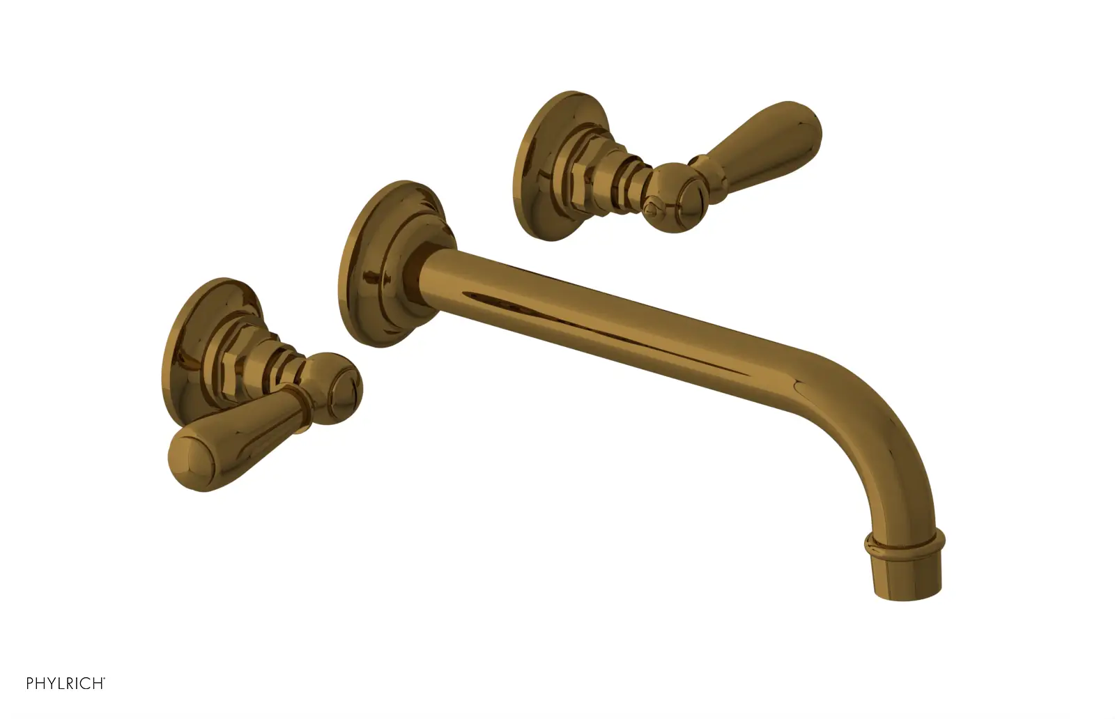 Phylrich Jamestown 10" Spout Wall Lavatory Set with Lever Handle by Phylrich
