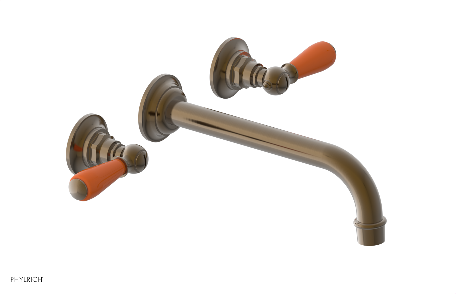 Phylrich Jamestown 10" Spout Wall Lavatory Set with Lever Handle by Phylrich