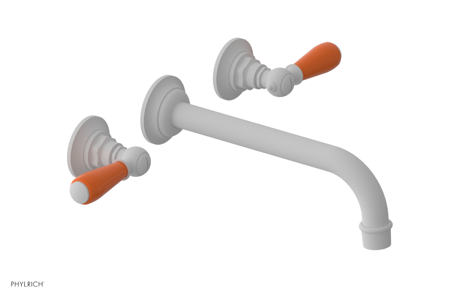 Phylrich Jamestown 10" Spout Wall Lavatory Set with Lever Handle by Phylrich