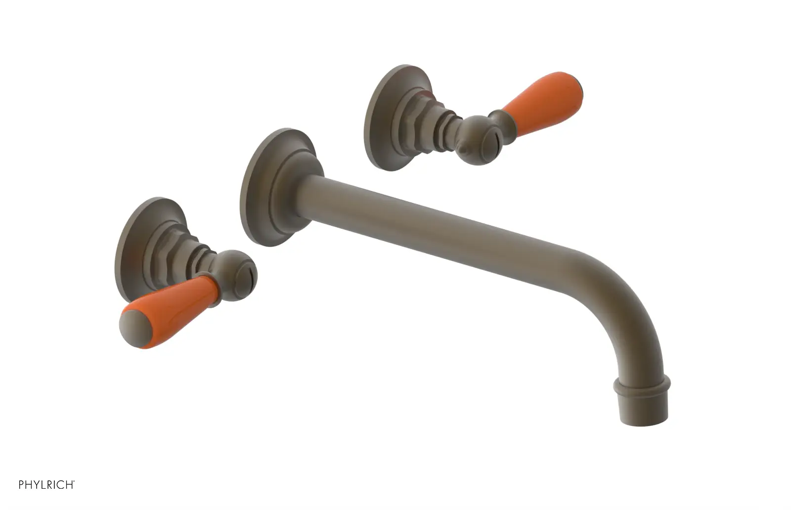 Phylrich Jamestown 10" Spout Wall Lavatory Set with Lever Handle by Phylrich