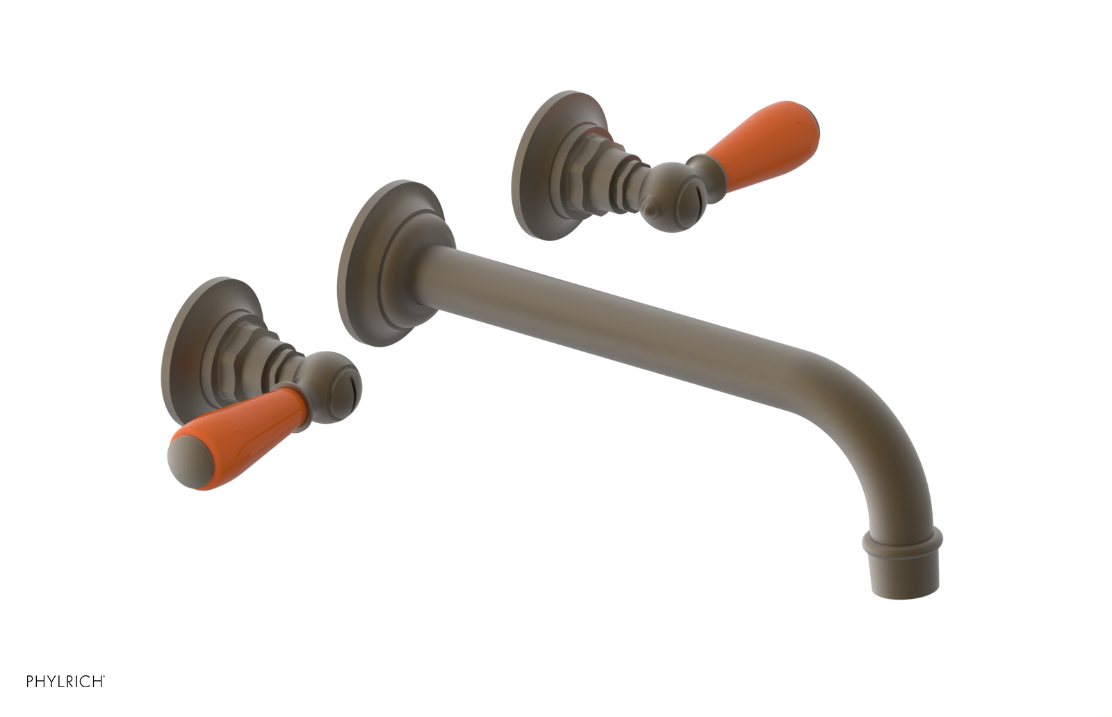 Phylrich Jamestown 10" Spout Wall Lavatory Set with Lever Handle