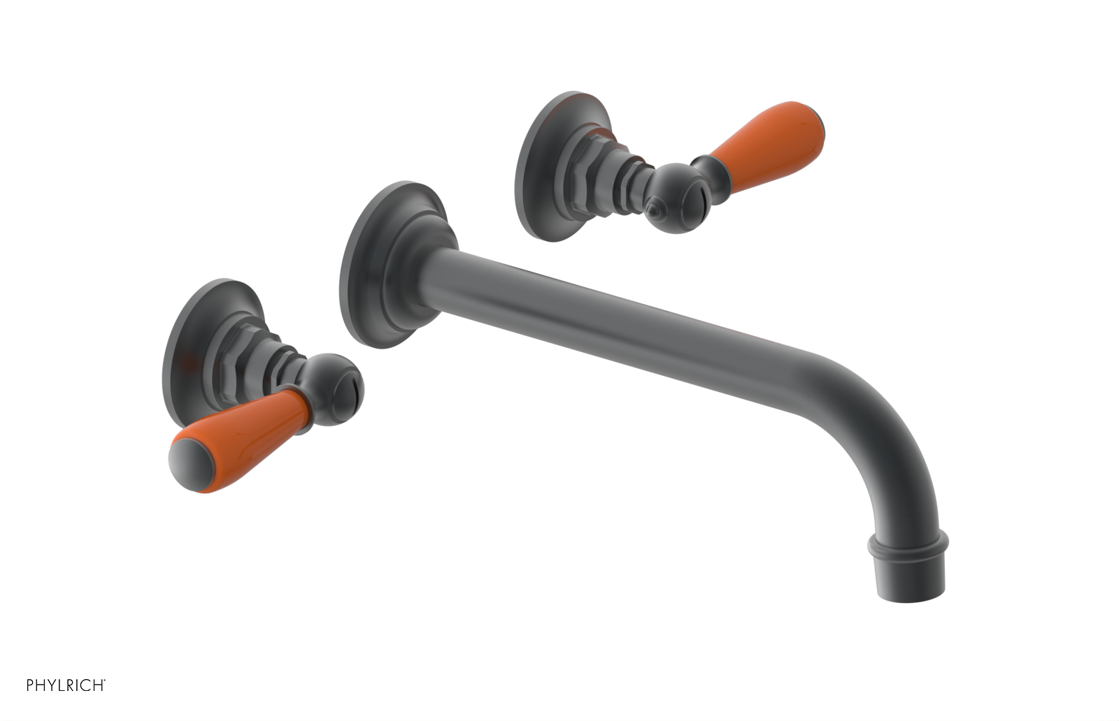 Phylrich Jamestown 10" Spout Wall Lavatory Set with Lever Handle by Phylrich