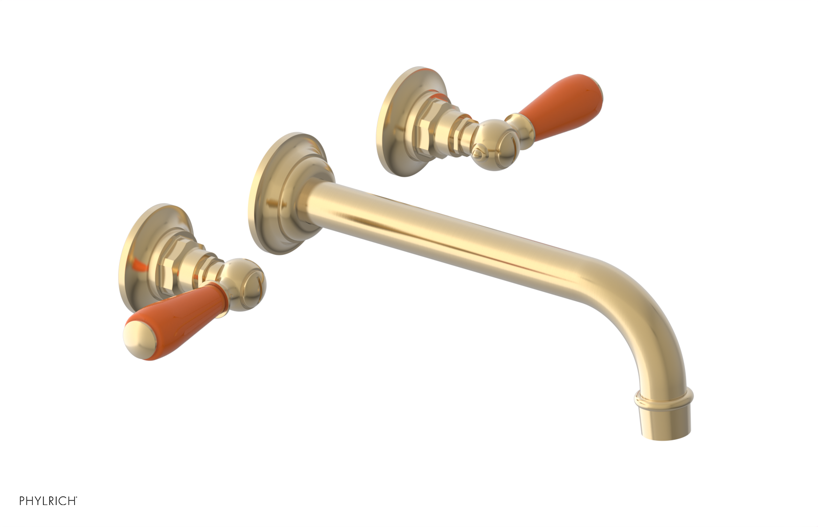 Phylrich Jamestown 10" Spout Wall Lavatory Set with Lever Handle by Phylrich