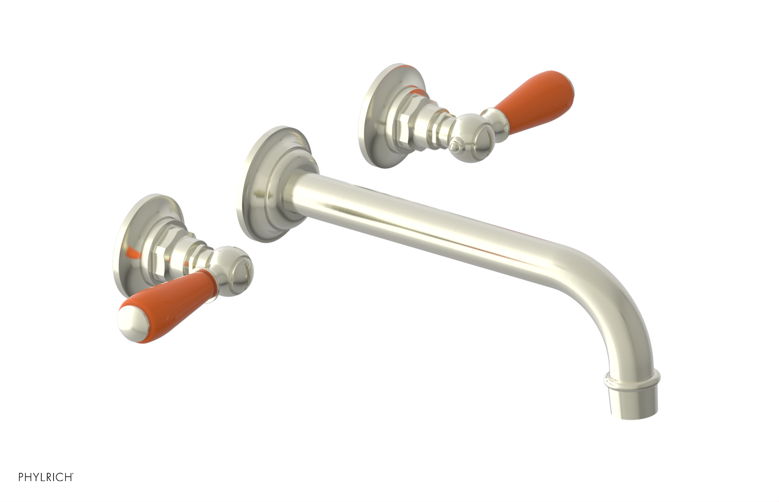 Phylrich Jamestown 10" Spout Wall Lavatory Set with Lever Handle by Phylrich