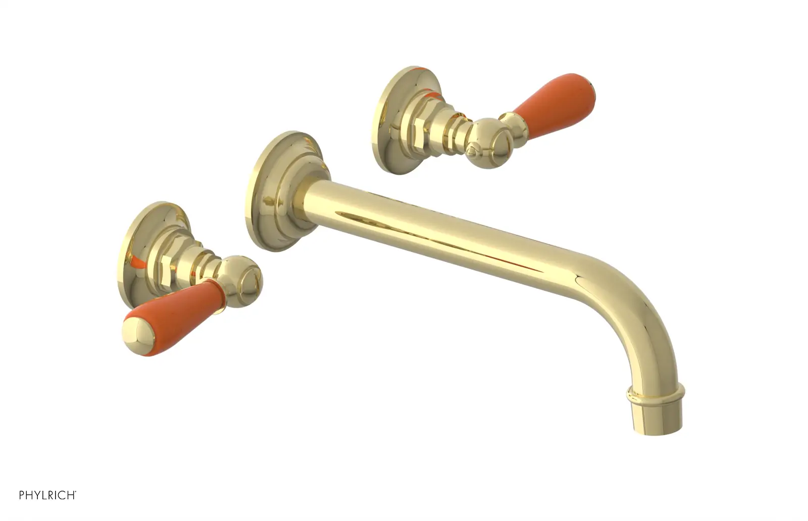 Phylrich Jamestown 10" Spout Wall Lavatory Set with Lever Handle by Phylrich