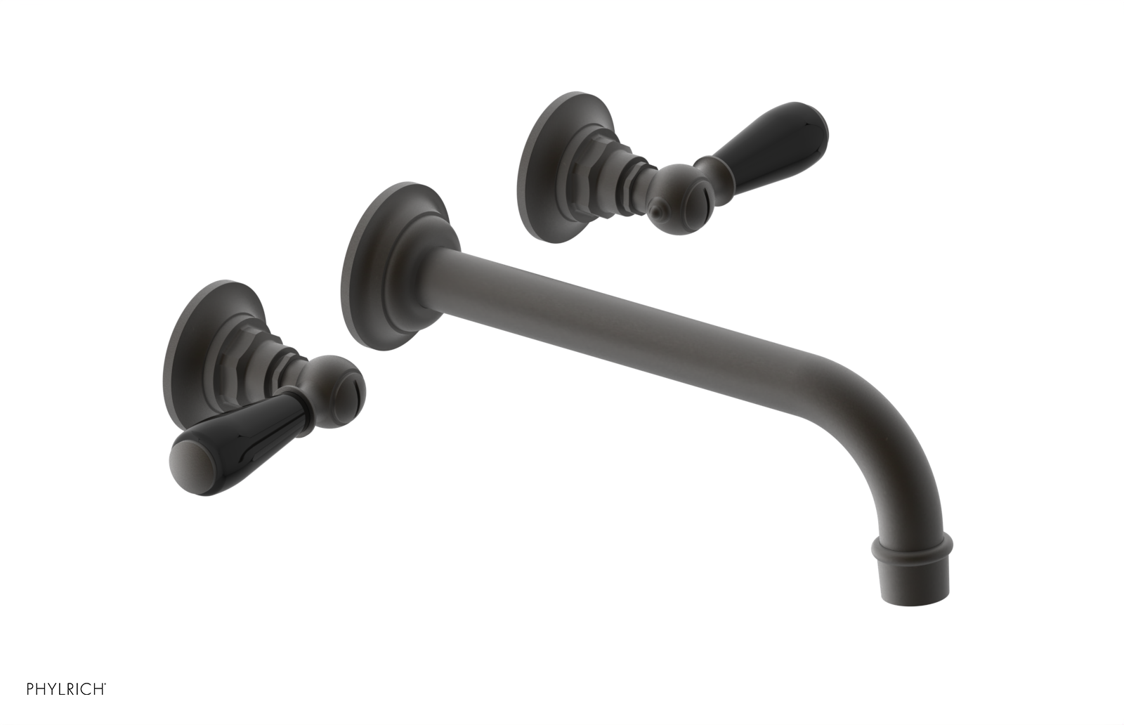 Phylrich Jamestown 10" Spout Wall Lavatory Set with Lever Handle by Phylrich