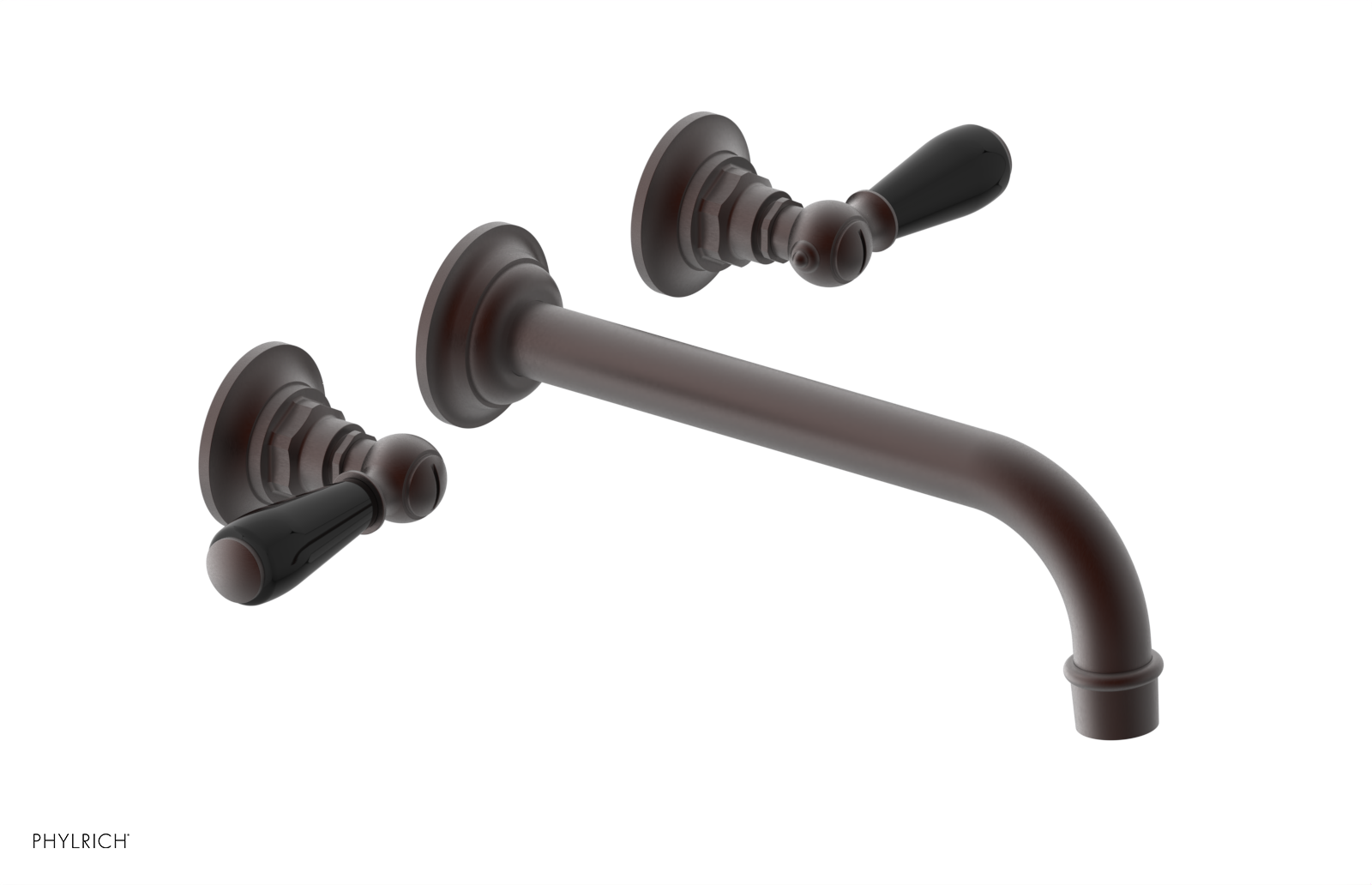 Phylrich Jamestown 10" Spout Wall Lavatory Set with Lever Handle by Phylrich